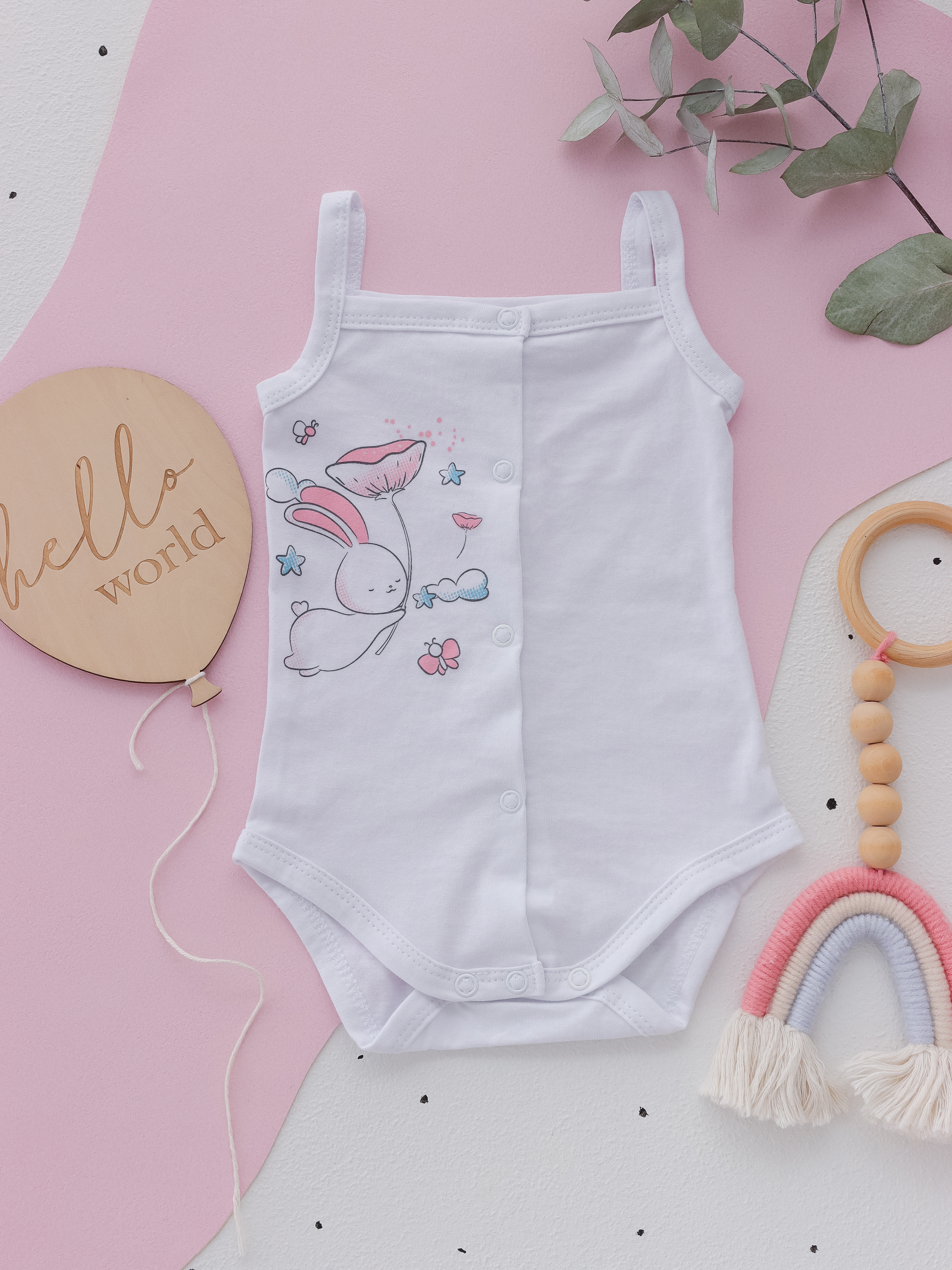 Дитячій боді-майка для дівчинки новонародженої розмір 56 62