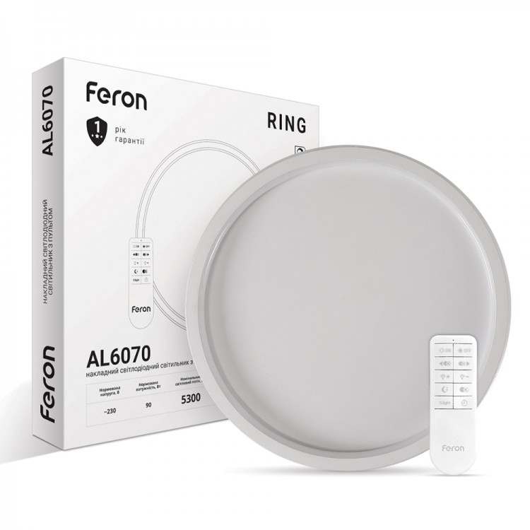 Світлодіодна люстра з пультом Feron AL6070 RING 90W
