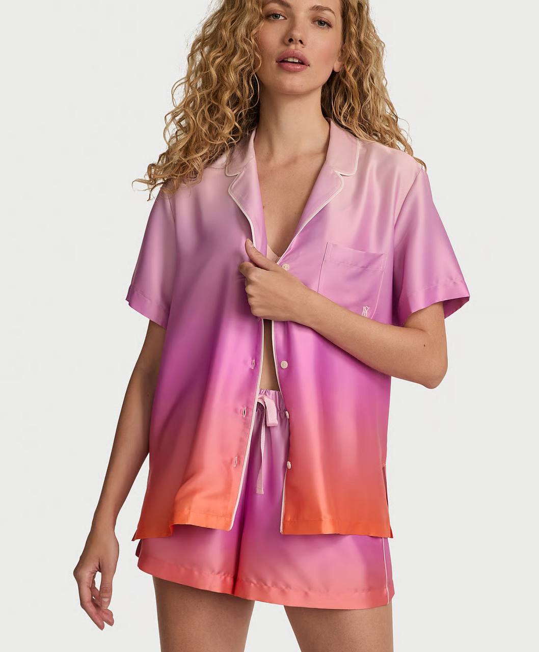 Піжама сатинова шортами SATIN SHORT PYJAMA SET