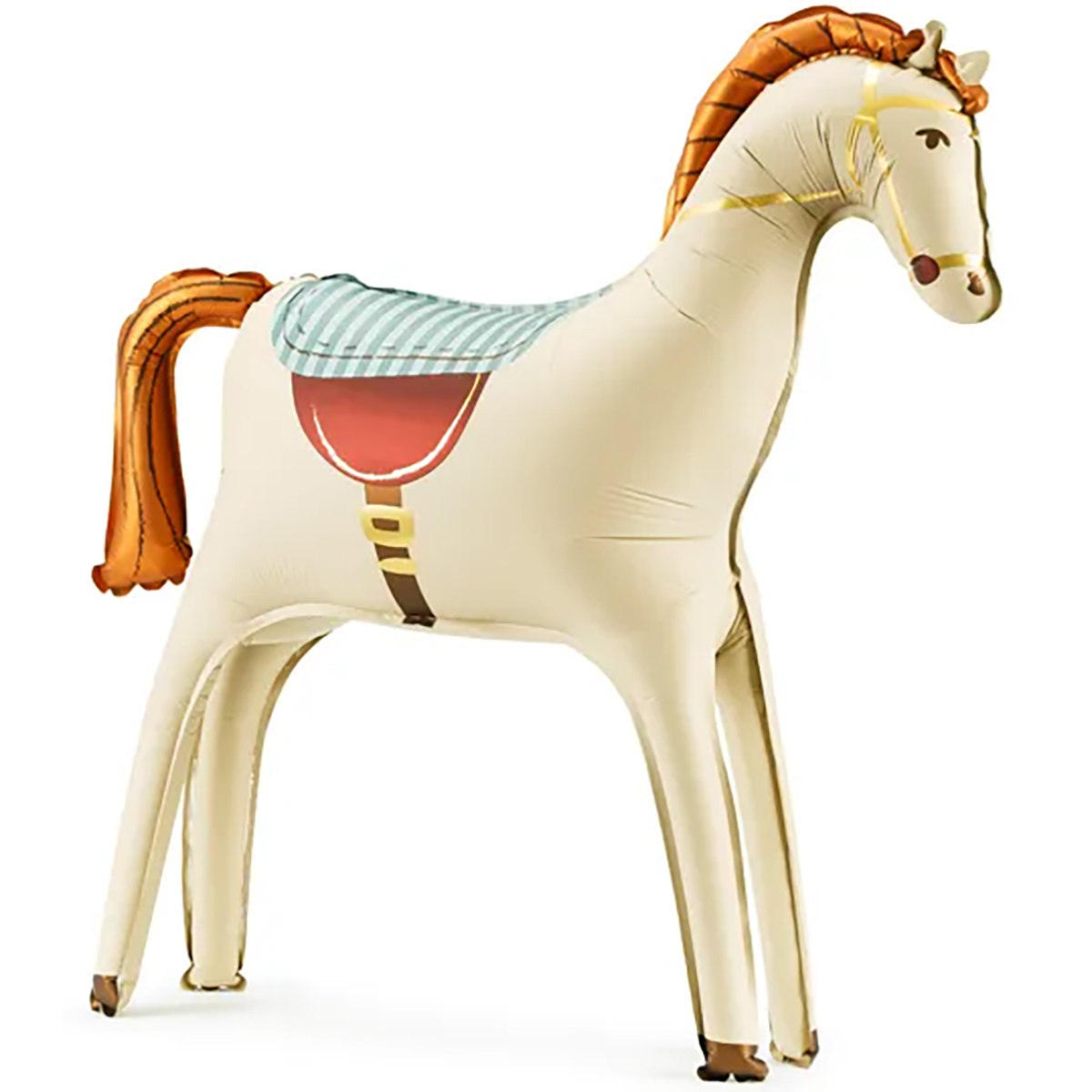 Фольгована 3D кулька Конячка біла