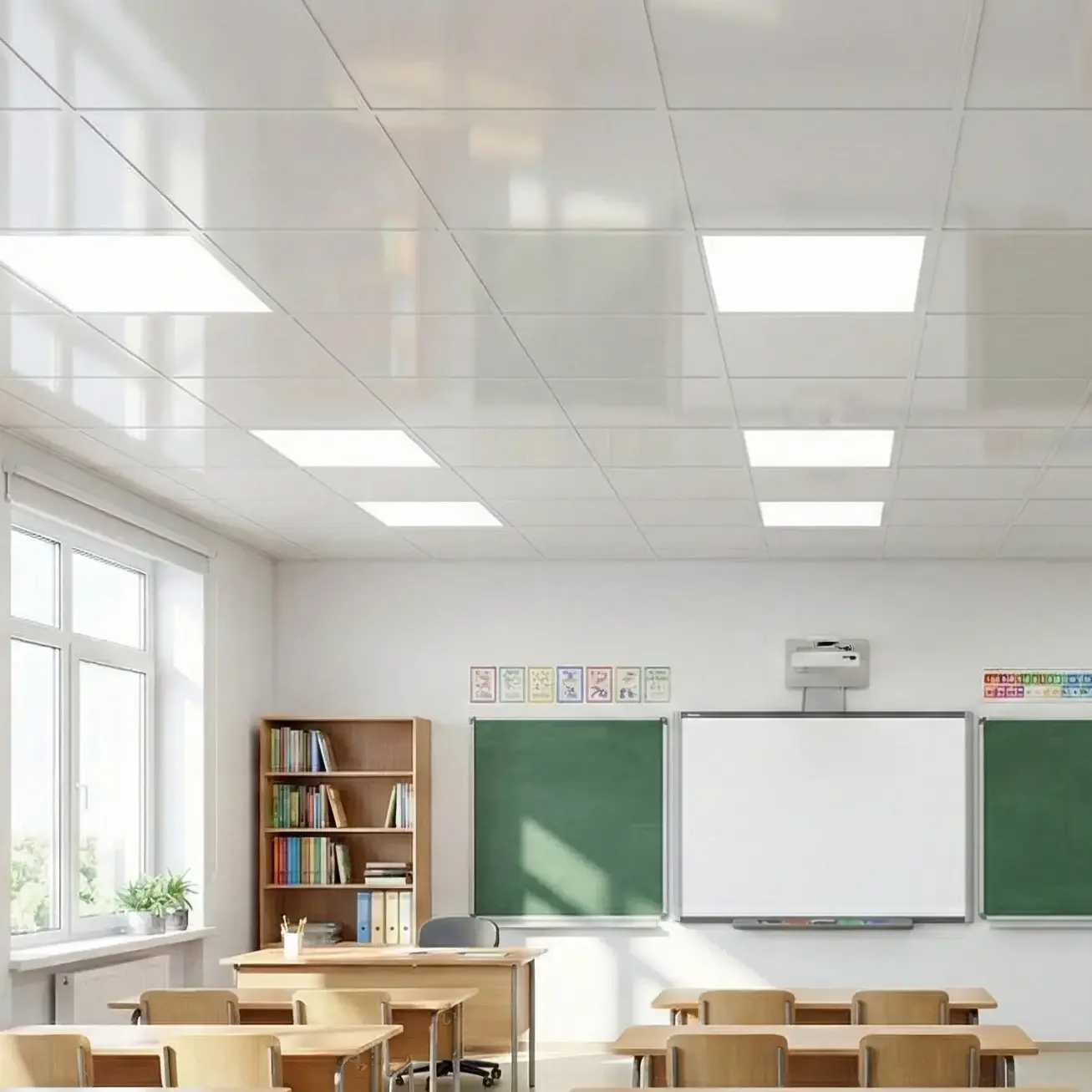 Комплект підвісної стелі №10 — Плита ПВХ біла