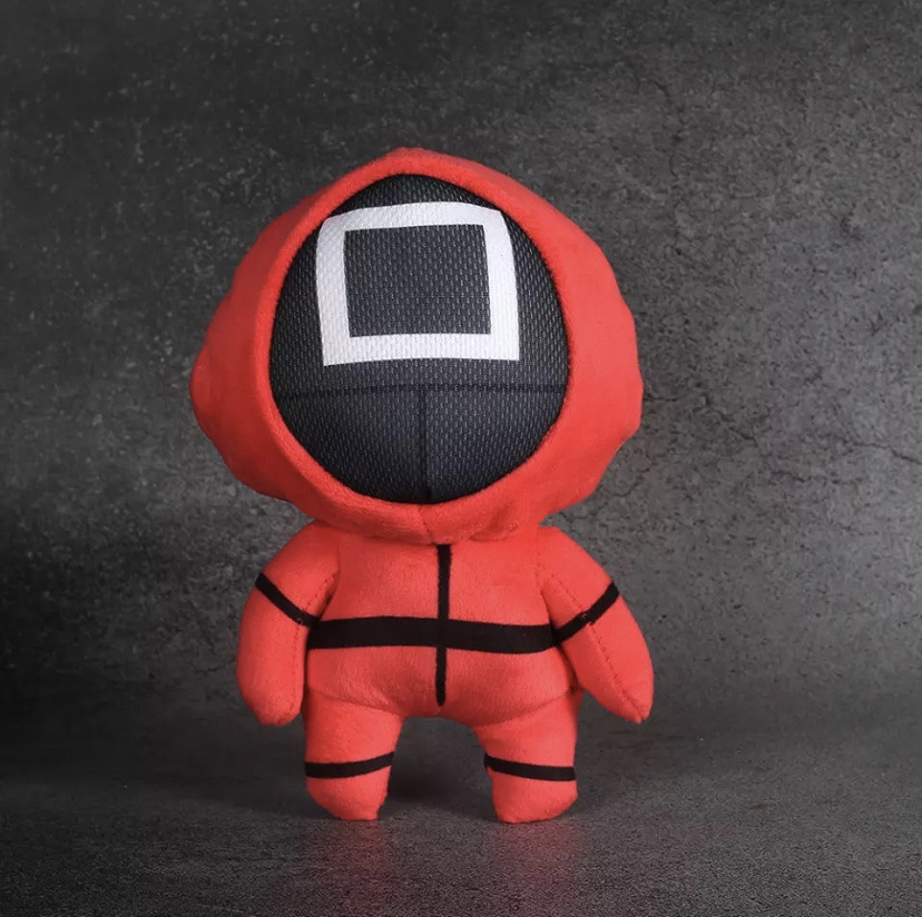 М'яка плюшева іграшка "Гра в Кальмара" з принтом Квадрата Червона Squid Game 20 см