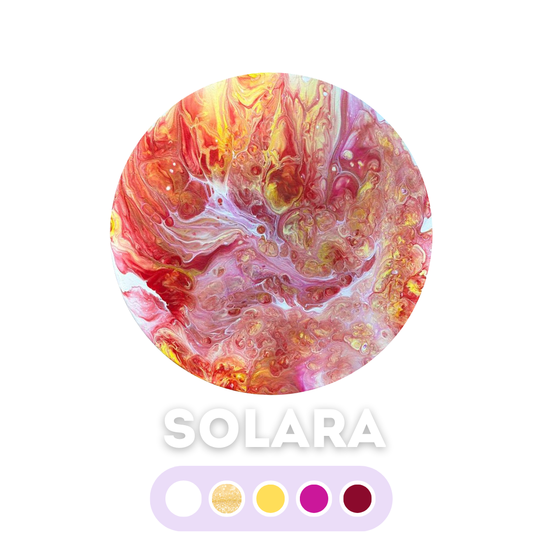 Набір для створення картини fluid art box палітра Solara