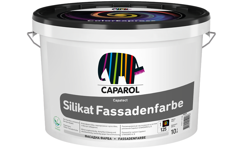 Фарба фасадна силікатна матова Caparol Capatect Silikat Fassadenfarbe, База 1, 10 л.