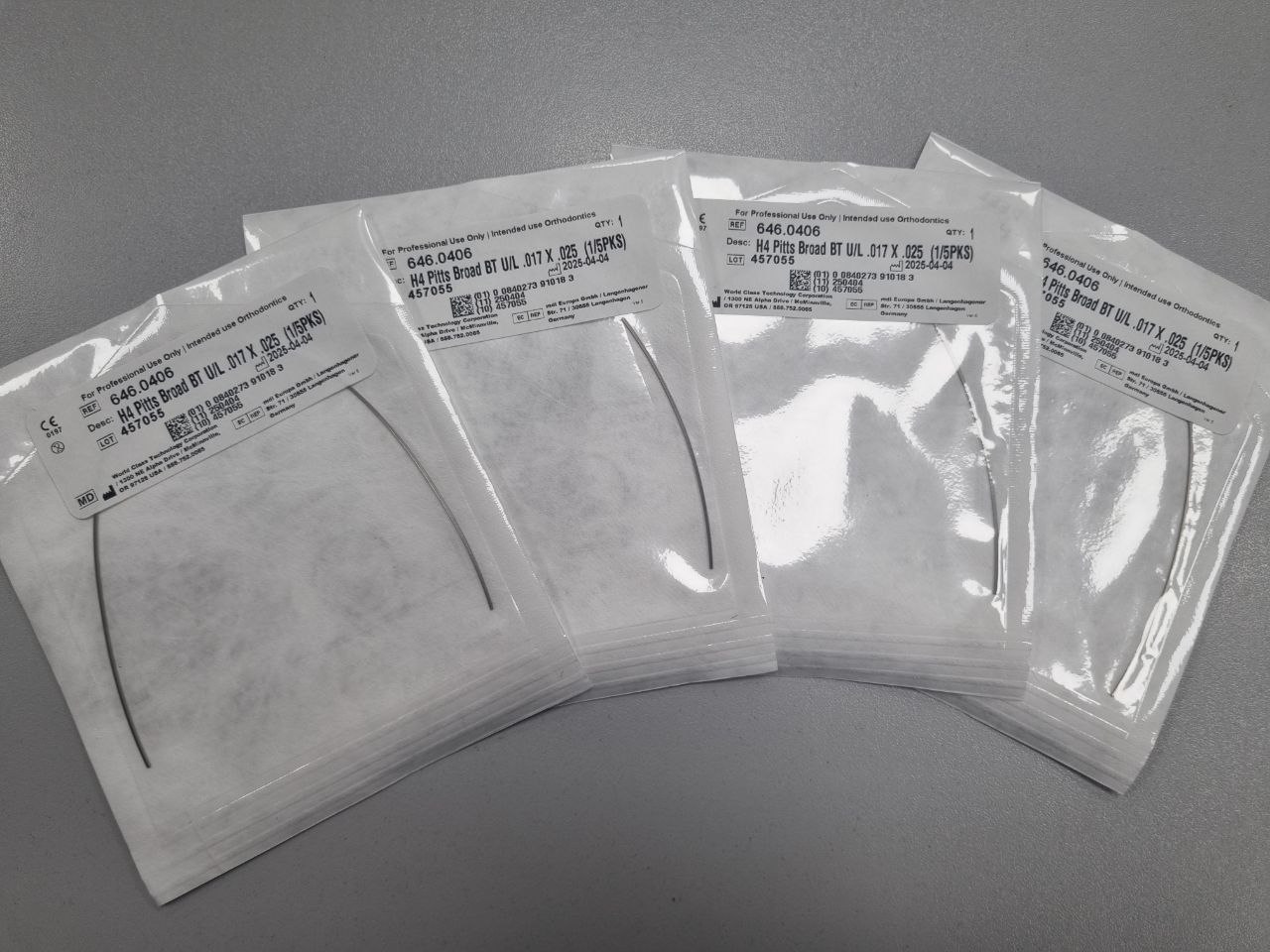 Дуги ортодонтичні Pitts Broad 017*025 BT Upper-Lower