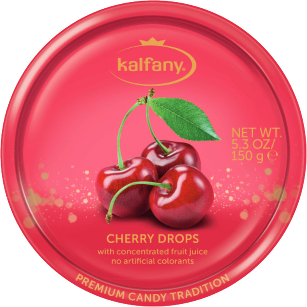 Льодяники Kalfany Cherry Candies Вишня 150 г