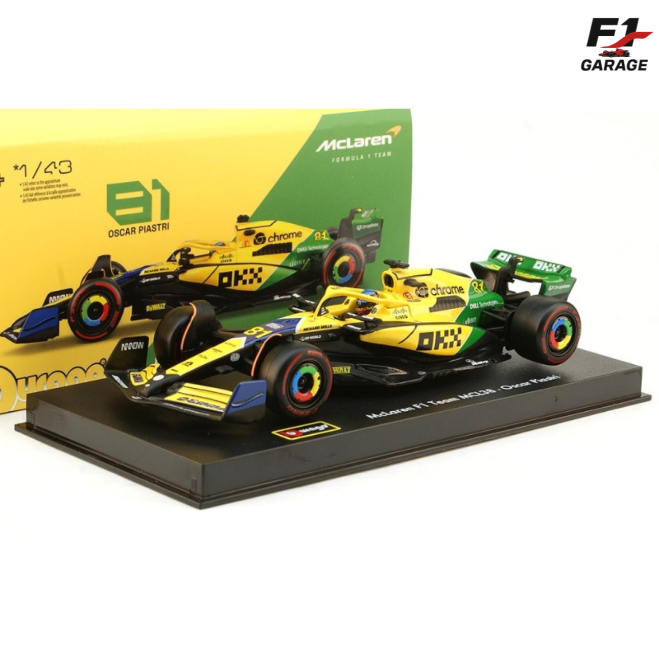 Burago McLaren MCL38 oscar piastri, 1:43, Monaco GP 2024 з пілотом