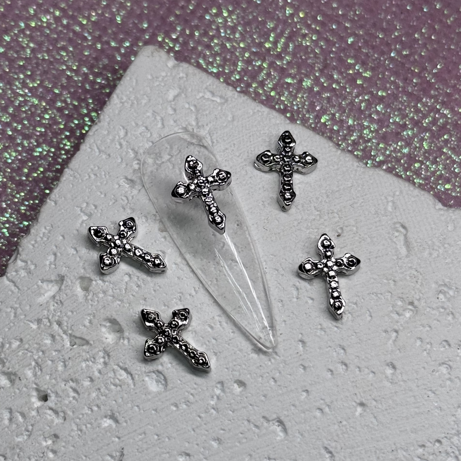 Фігурка для нігтів "Хрестик без камінчиків"