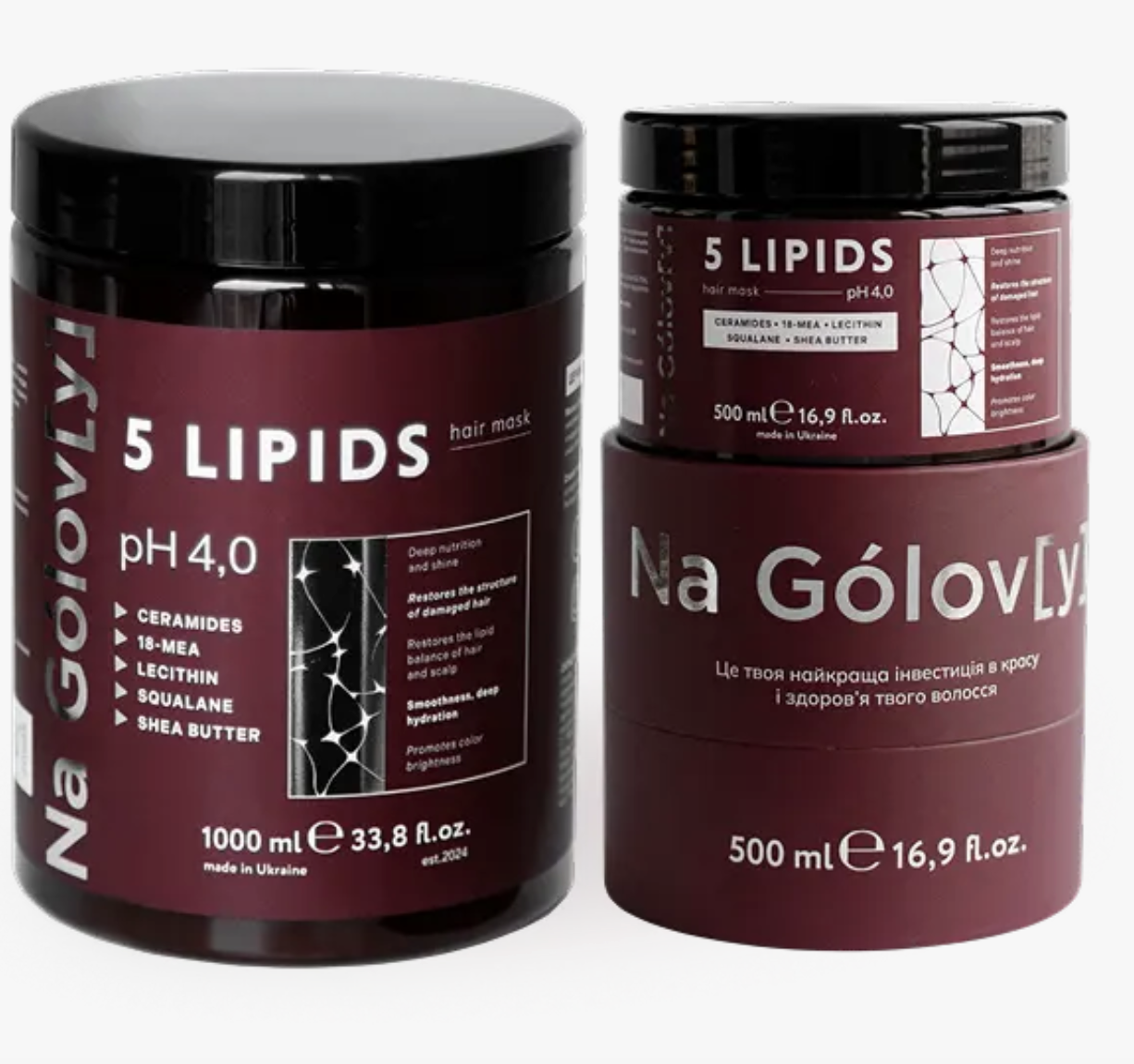 Маска для волосся 5 ліпідів «Na Gólov[y]», 500 ml