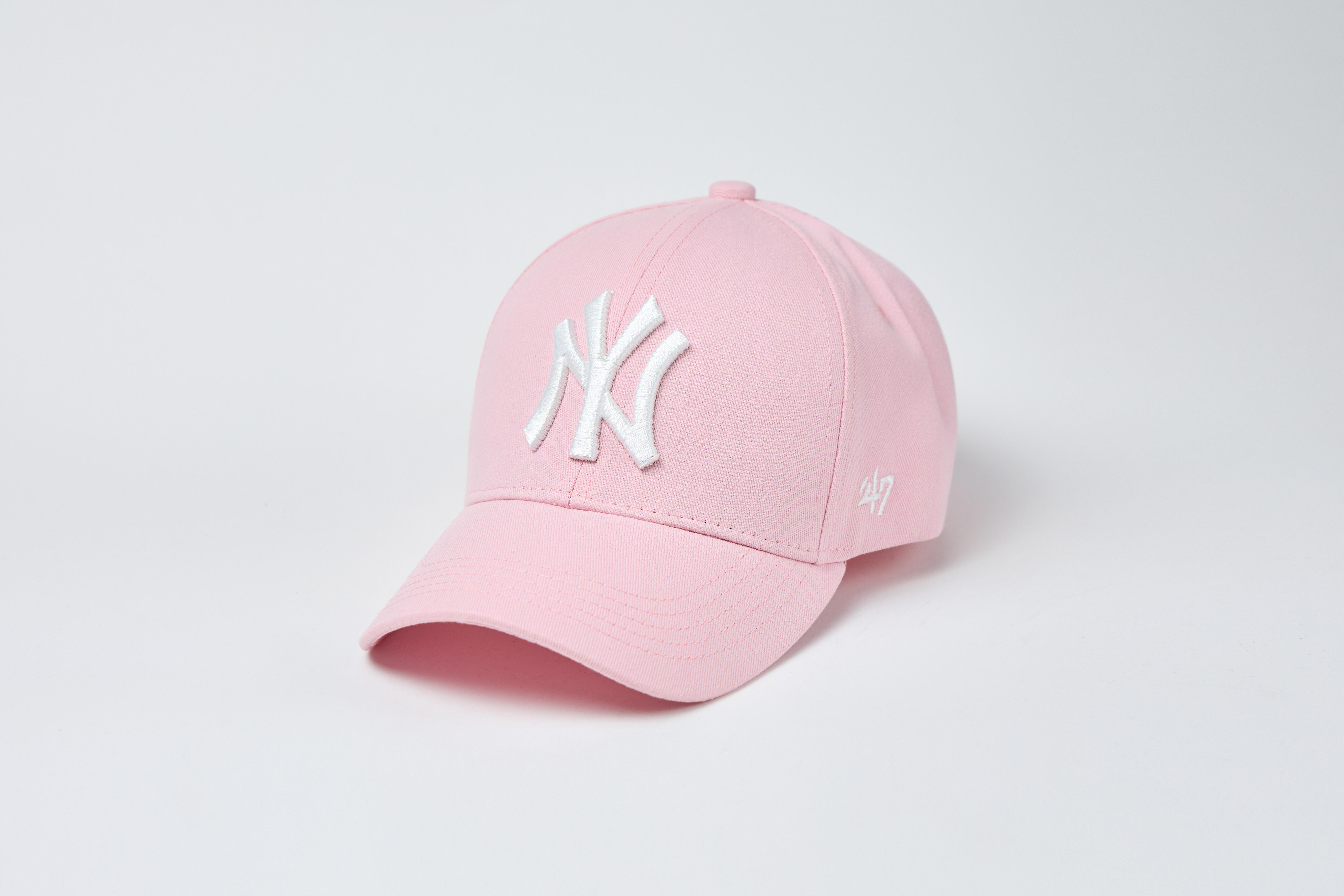 Бейсболка New York - Нью Йорк Рожева Вишивка Біла Копія
