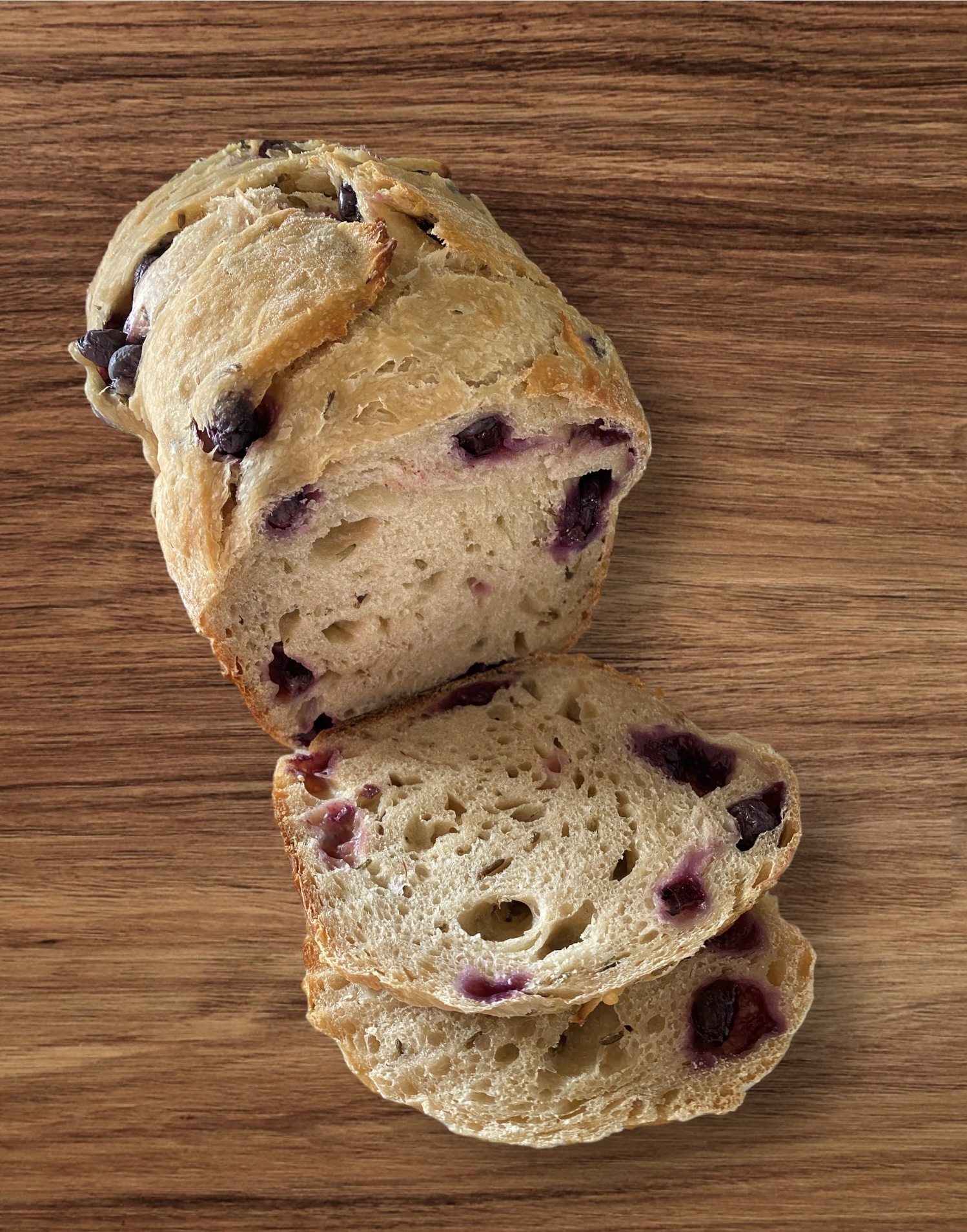 Blueberry Lavender Sourdough Bread