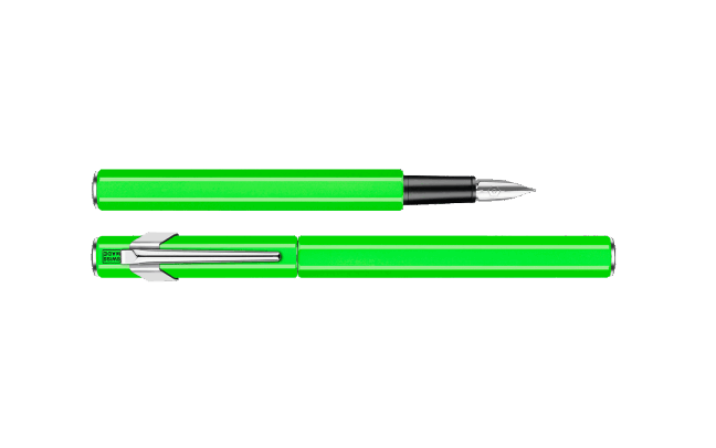 849™ FLUO Зелена пір'яна ручка