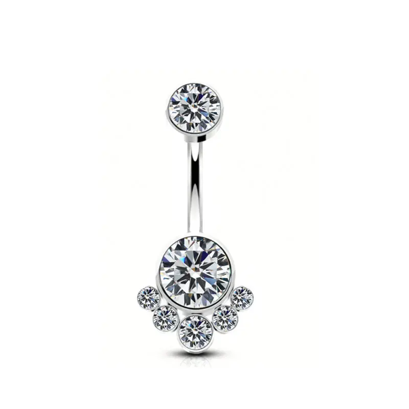 Navel Ring with CZ
