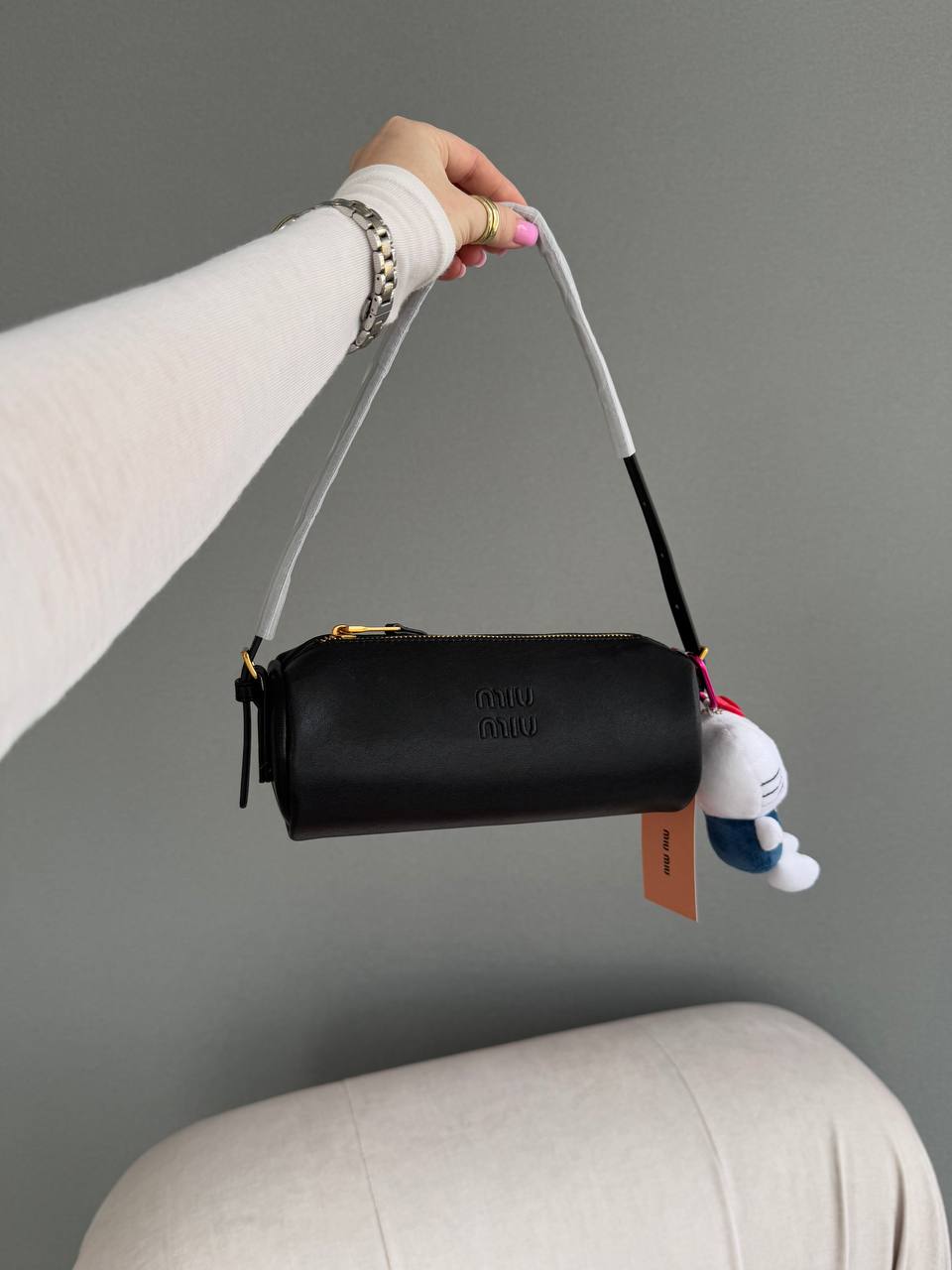 Nappa leather pouch black