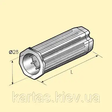 Втулка вала 40 мм для захисних ролет