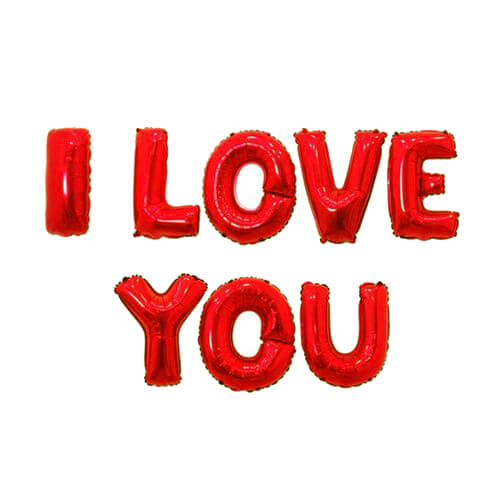Кулі-літери "I love you" червоні
