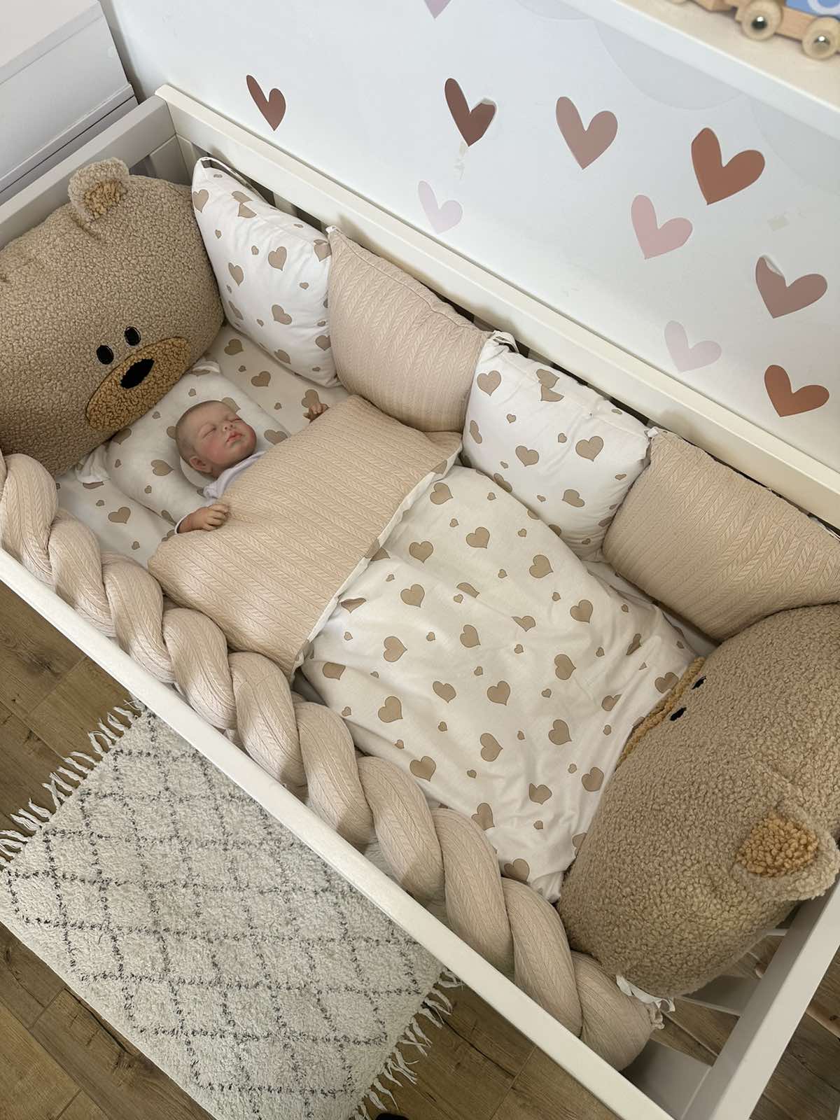 В ліжечко набір Babys «Два ведмедика» беж