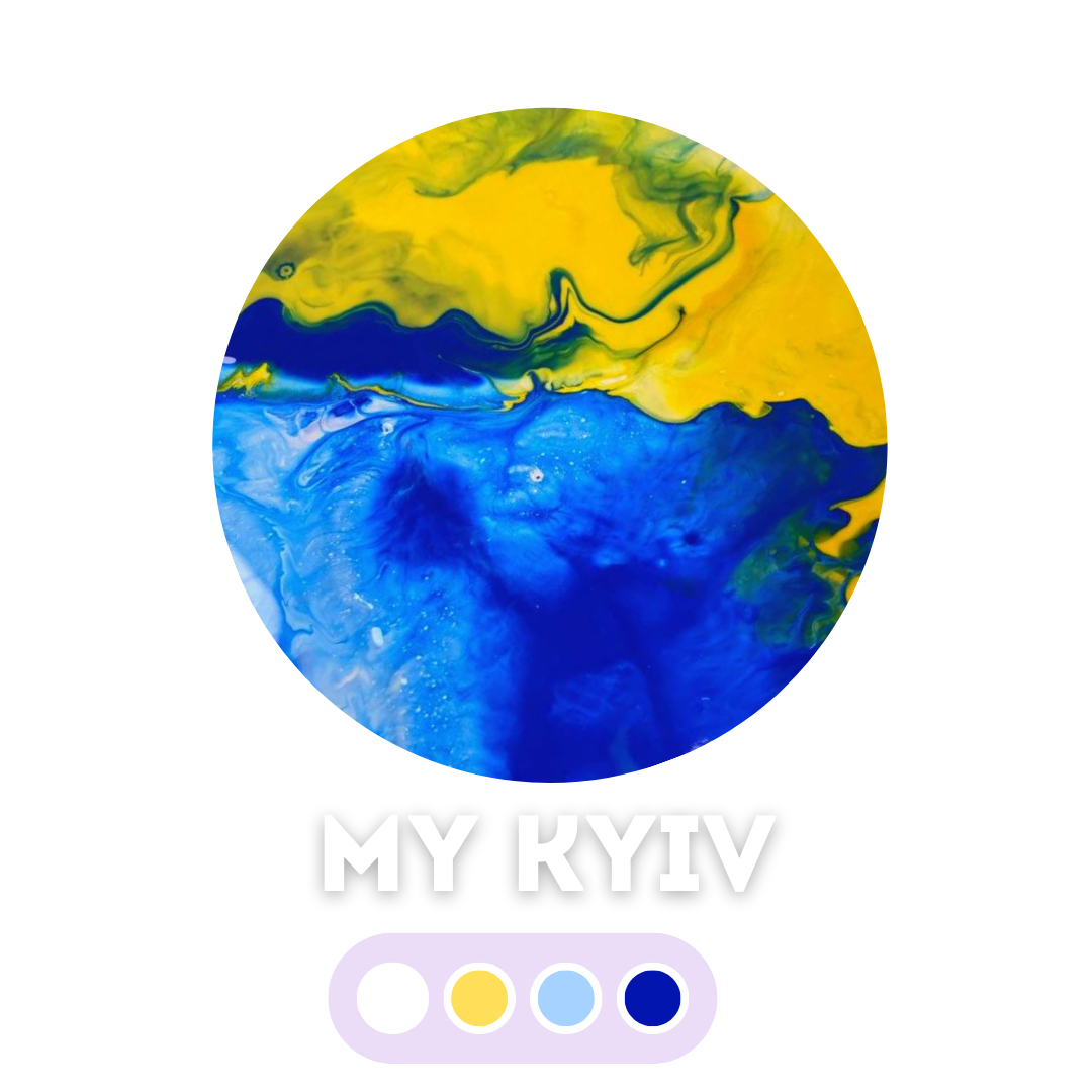Набір для створення картини fluid art box палітра My Kyiv
