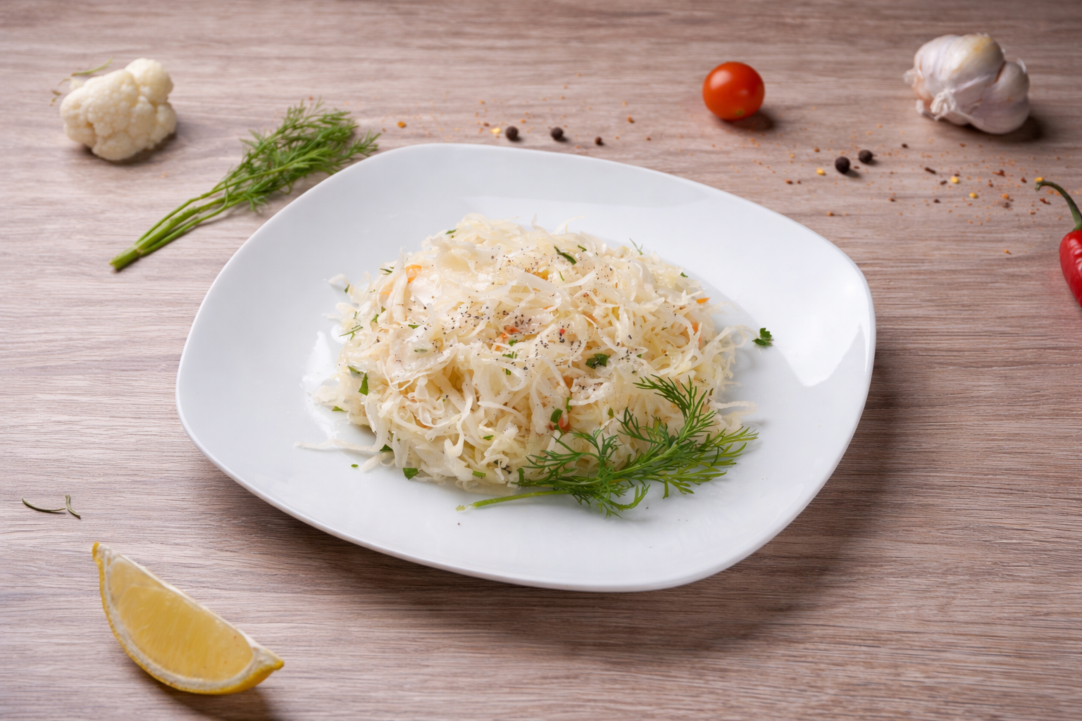 Салат з квашееної капусти (500 грам готового продукту)