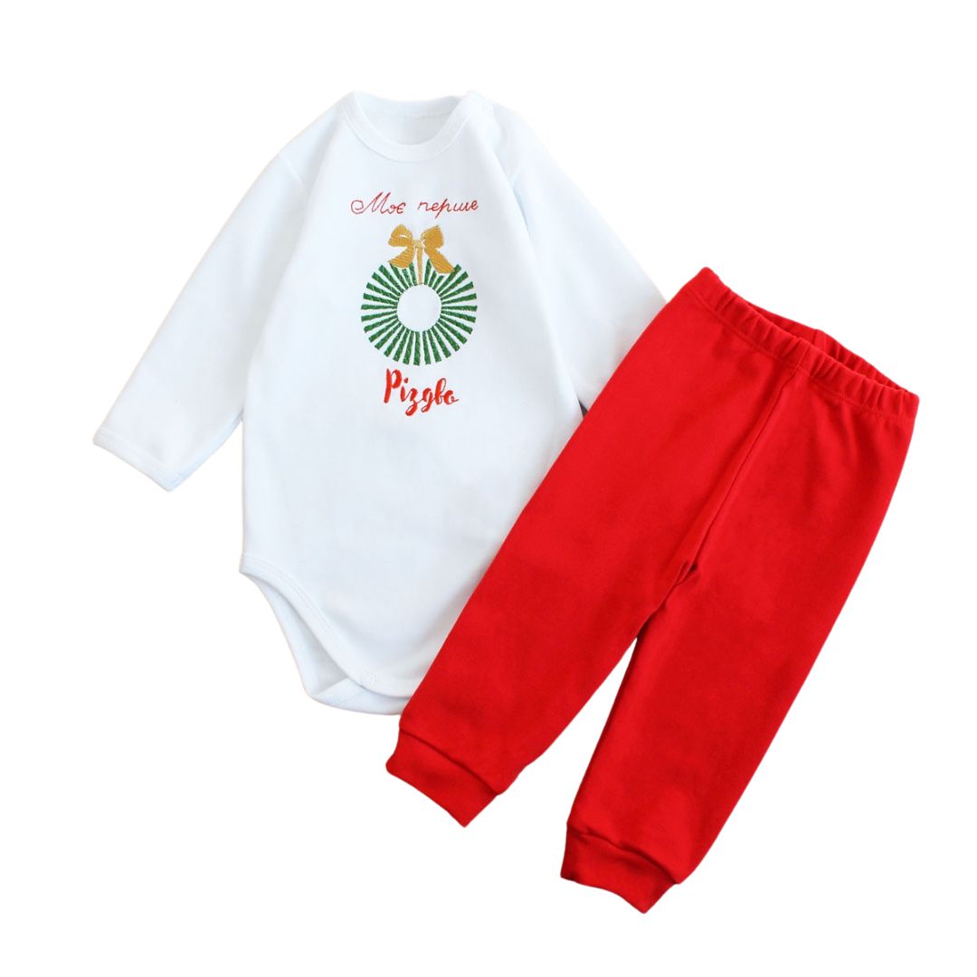 Комплект дитячий вишитий Моє перше Різдво