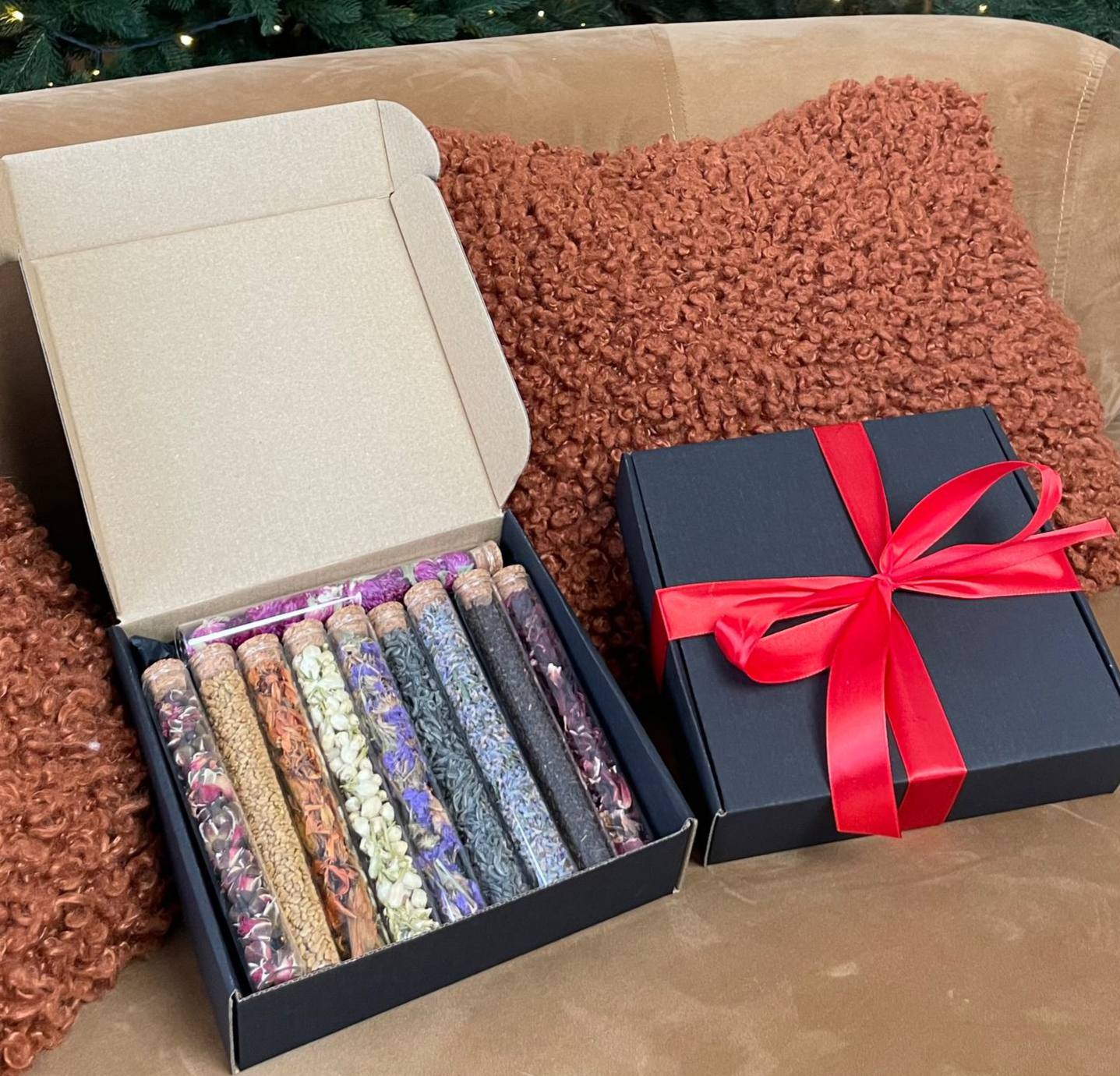 Чорний набір на 10 колб