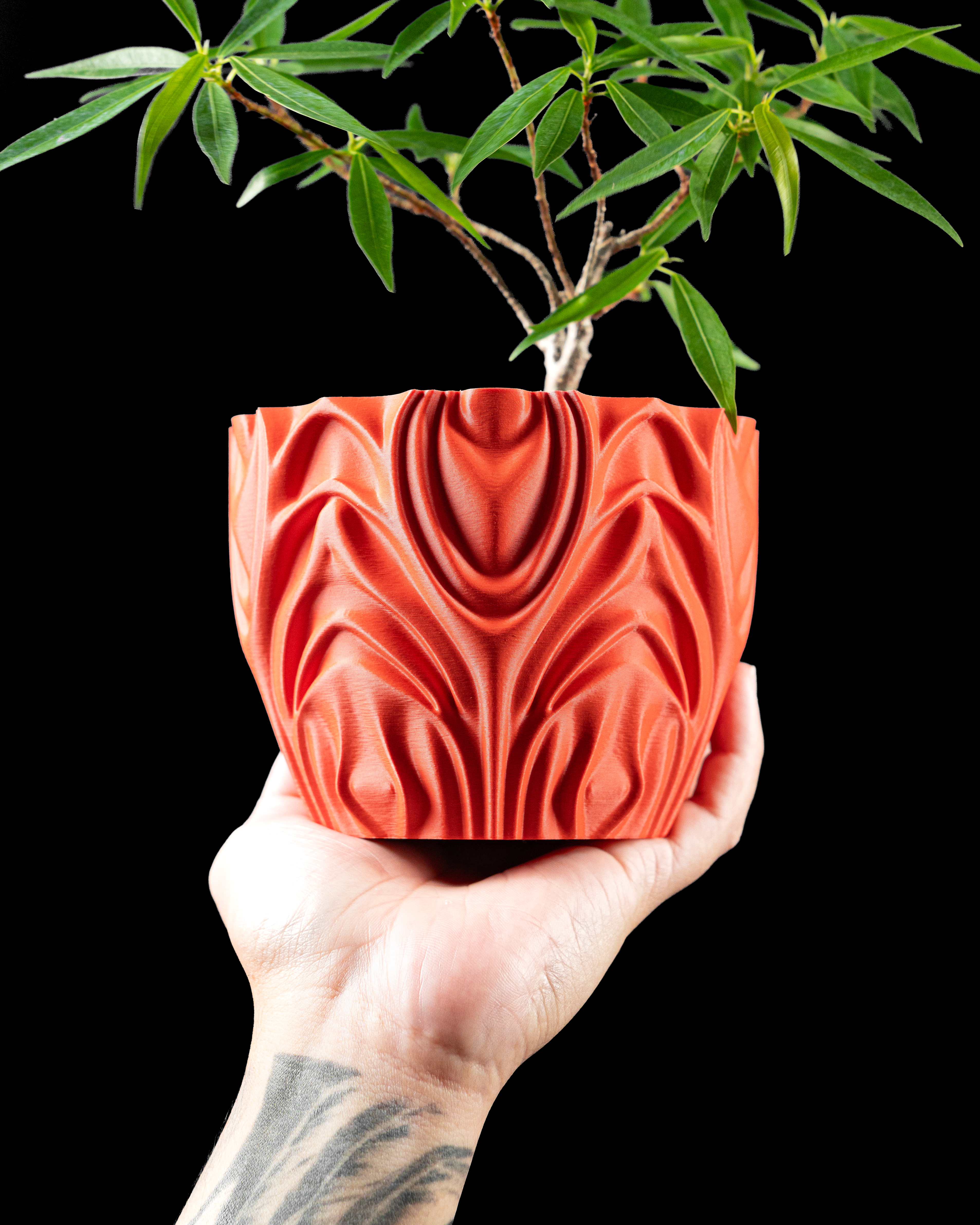 Corru Planter Pot – Modern 3D Printed Planter