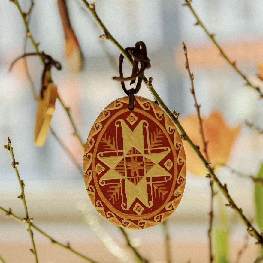 Мальована підвіска на кошик 