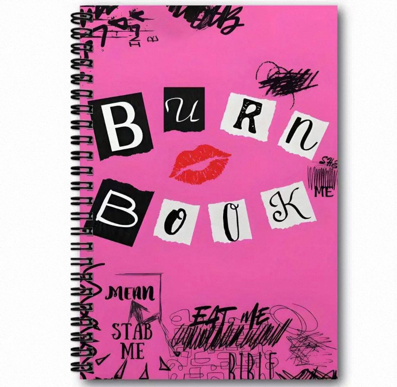 Рожевий блокнот на спіралі «Burn Book» 