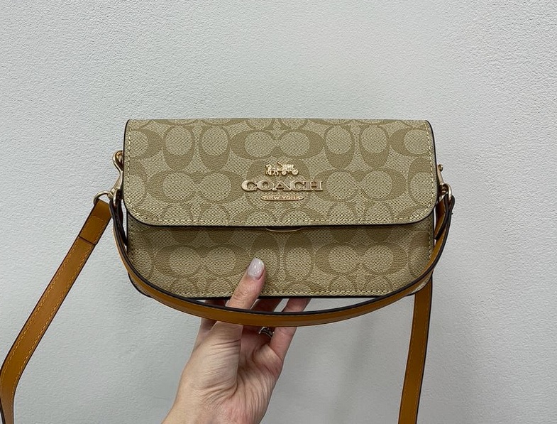 Coach Brynn Flap Crossbody In Signature Canvas Beige