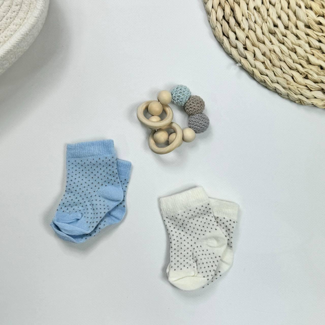 Шкарпетки хб комплект для новонароджених (від 0 до 6 міс.)