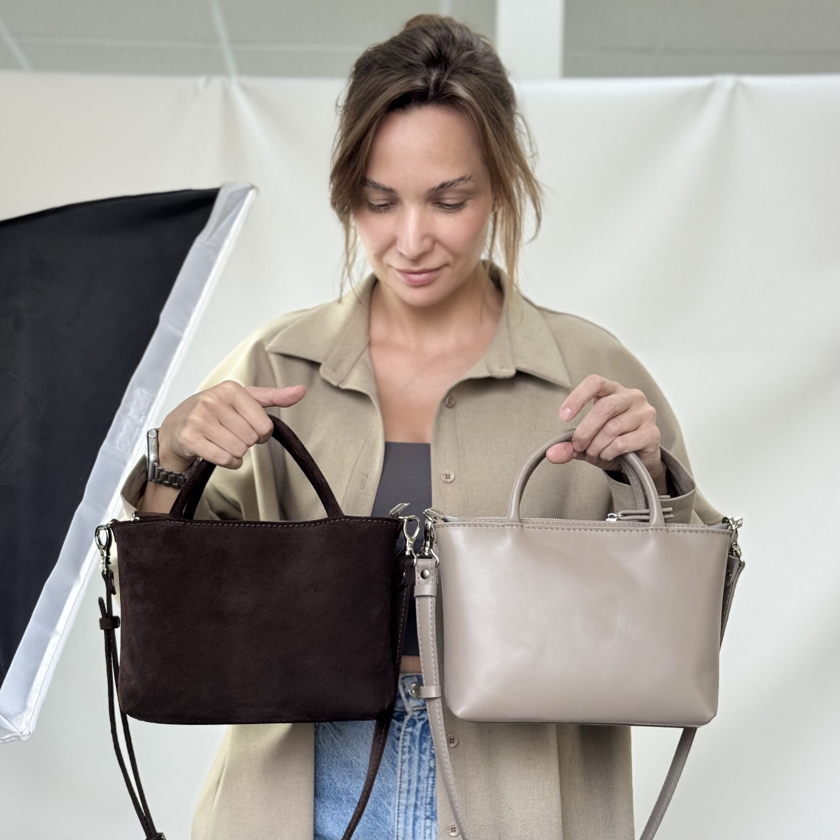NEW! Сумка з натуральної замші та шкіри Mary bag