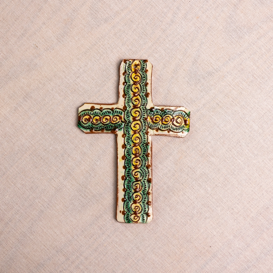 Хрестик керамічний, 14,5*10 см