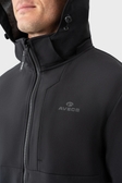 Вітровка AVECS чорна з матеріалу Softshell з капюшоном