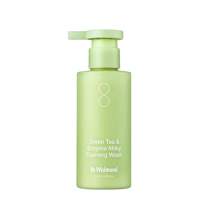 Пінка для вмивання з зеленим чаєм та ензимами By Wishtrend Green Tea&Enzyme Milky Foaming Wash 140 мл