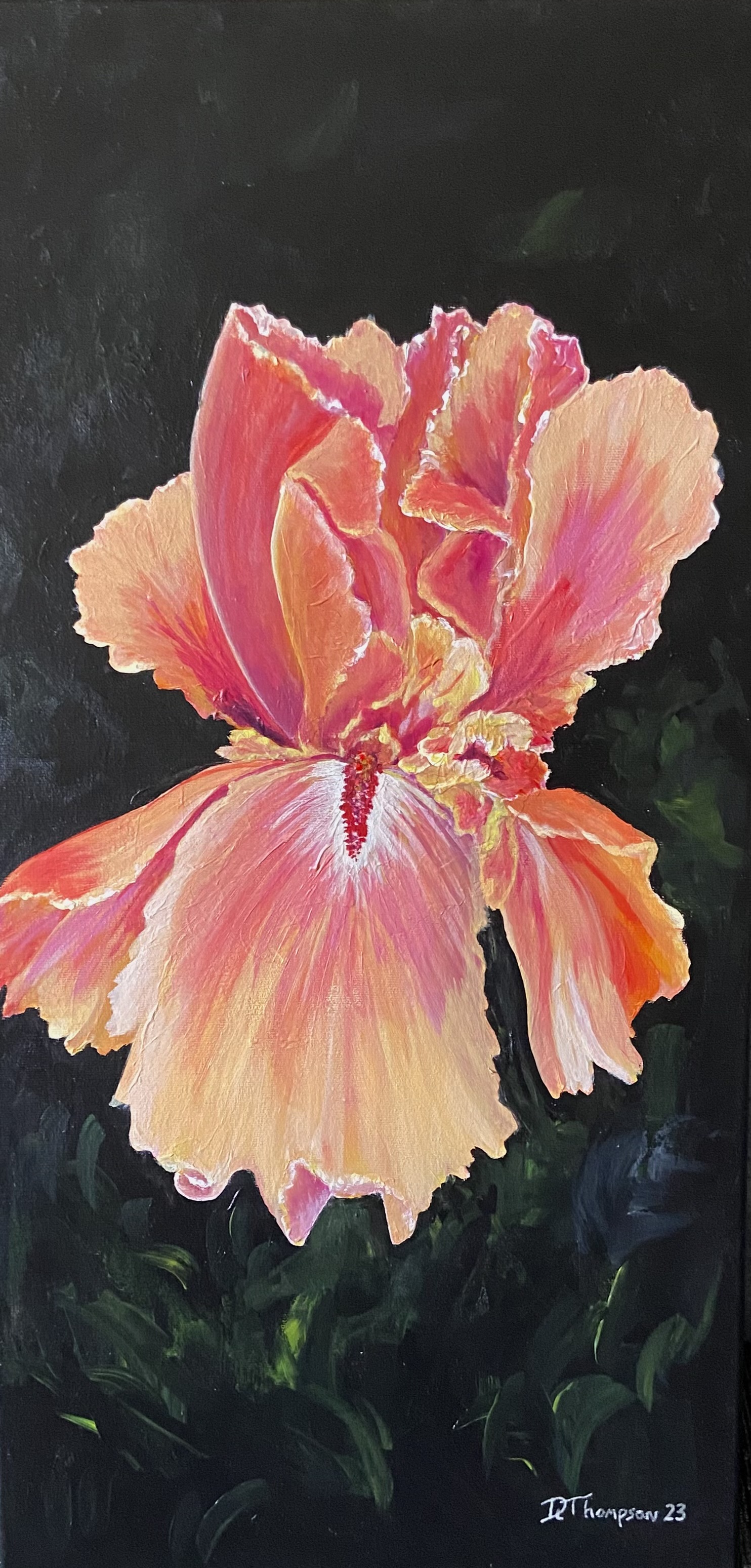 Golden Gladiolus - Original Acrylic Painting