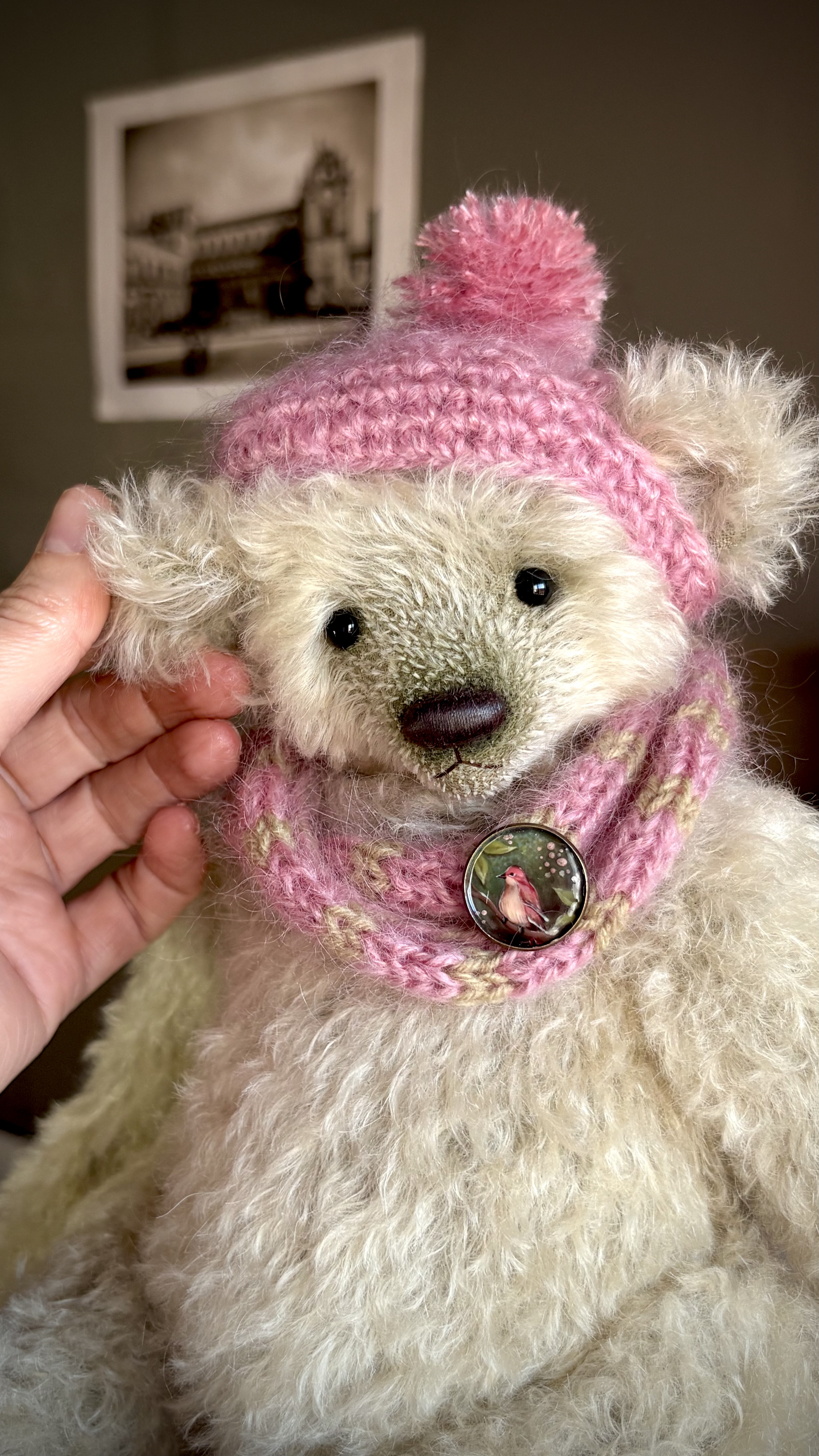 Колекційний тедді ведмедик ручної роботи "Еймі"