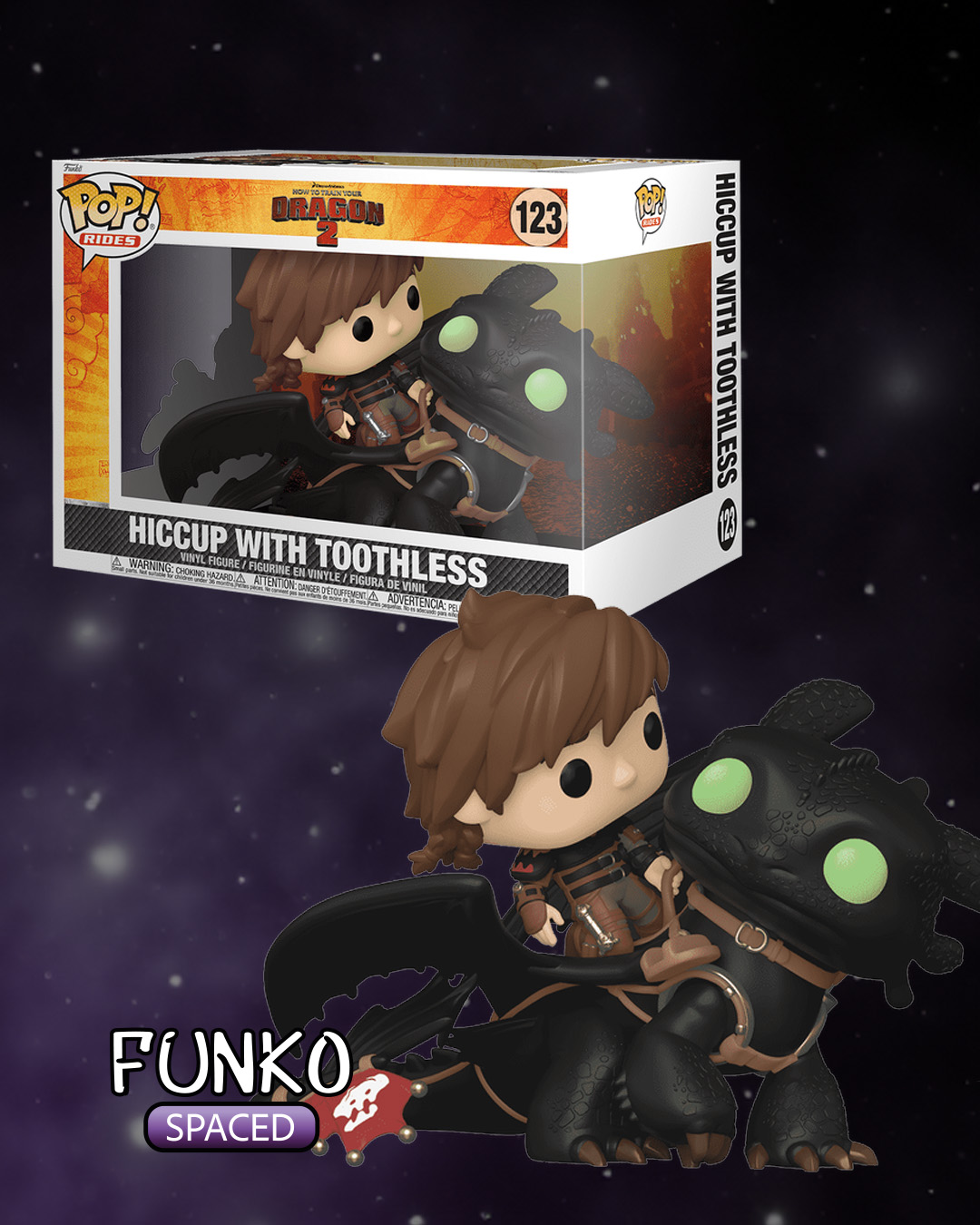 Фігурка Funko Pop How to Train Your Dragon - Hiccup with Toothless | Фанко Поп Як приборкати дракона - Гикавка з Беззубиком #123