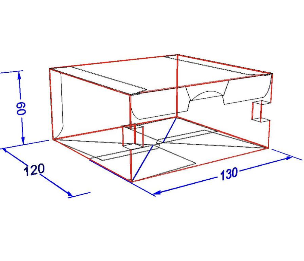 Упаковка снек бокс, фудбокс, чікенбокс 130×60×120 мм Максі Крафт, 50 шт