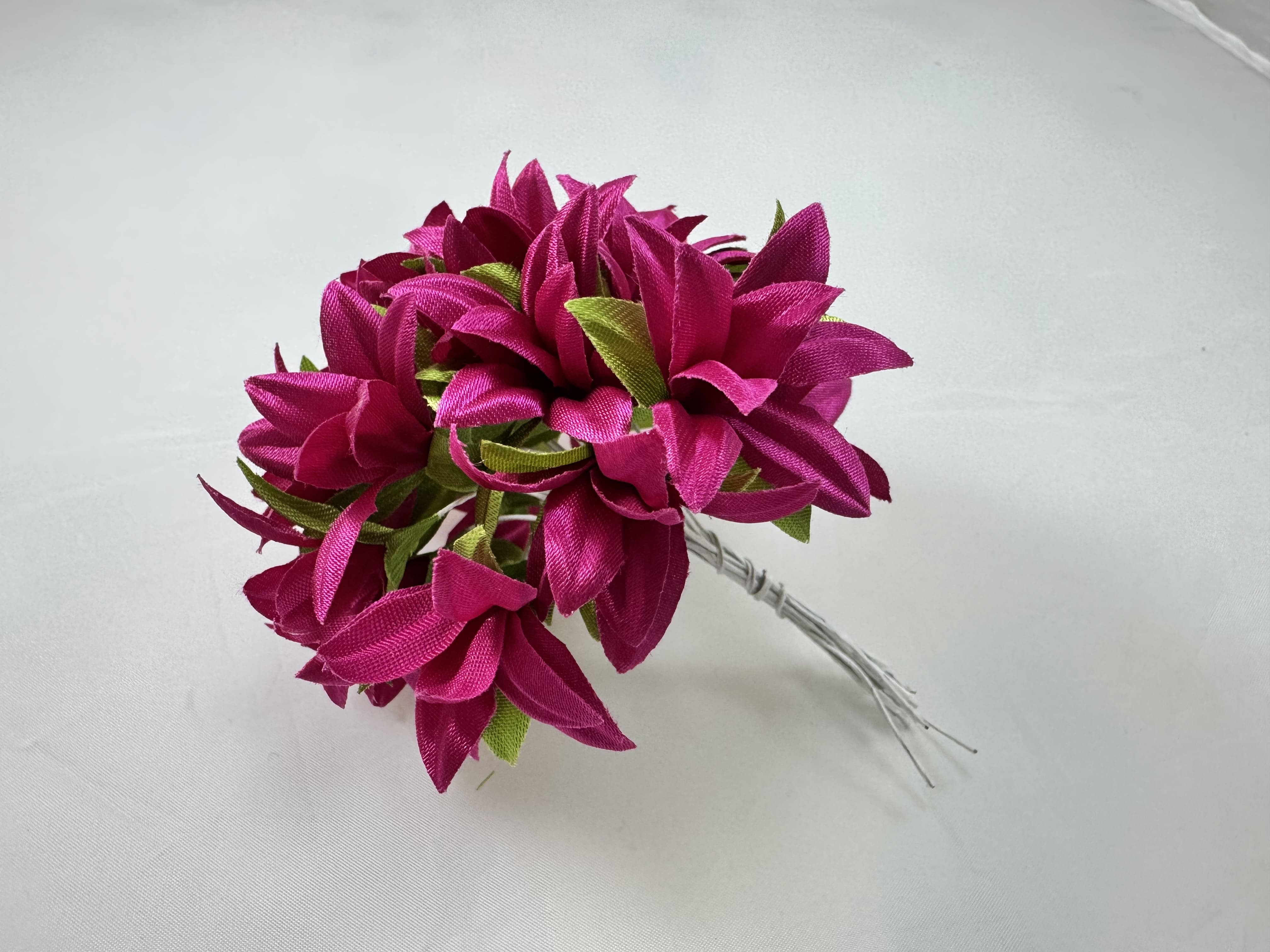 Малинові декоративні квіти 20 шт