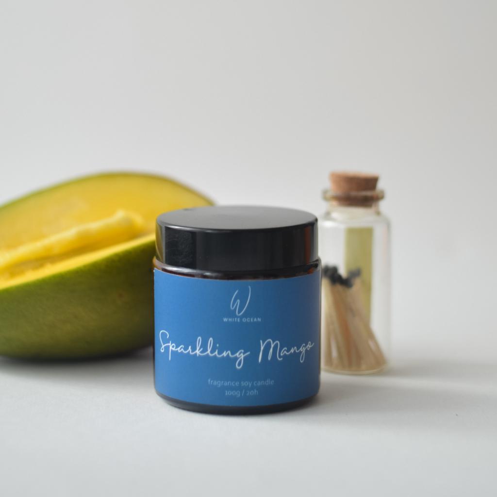 Sparkling Mango (Яскравий Манго) - парфумована свічка ручної роботи