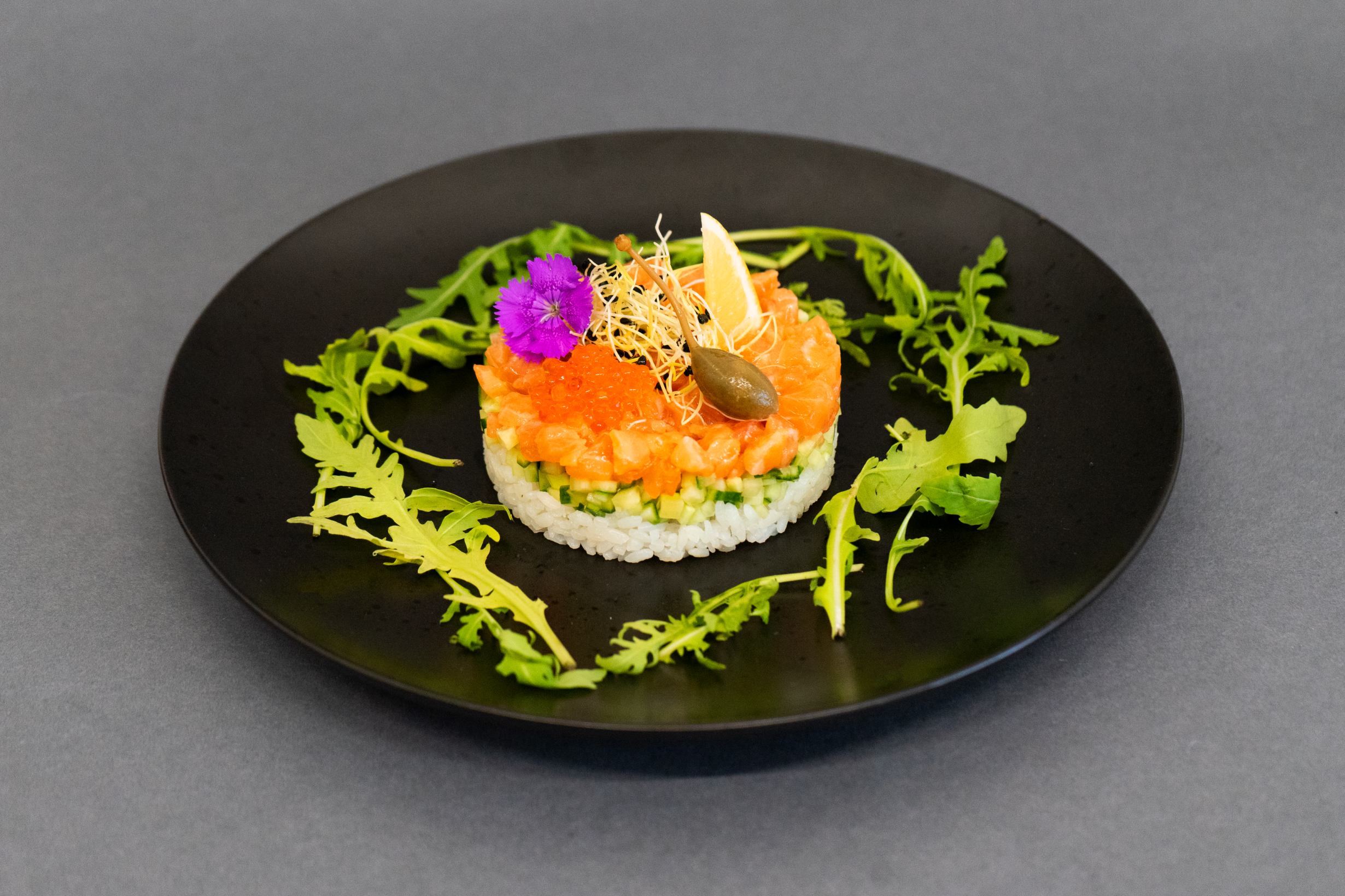 Salmon Tartare in Mustard-Honey Sauce