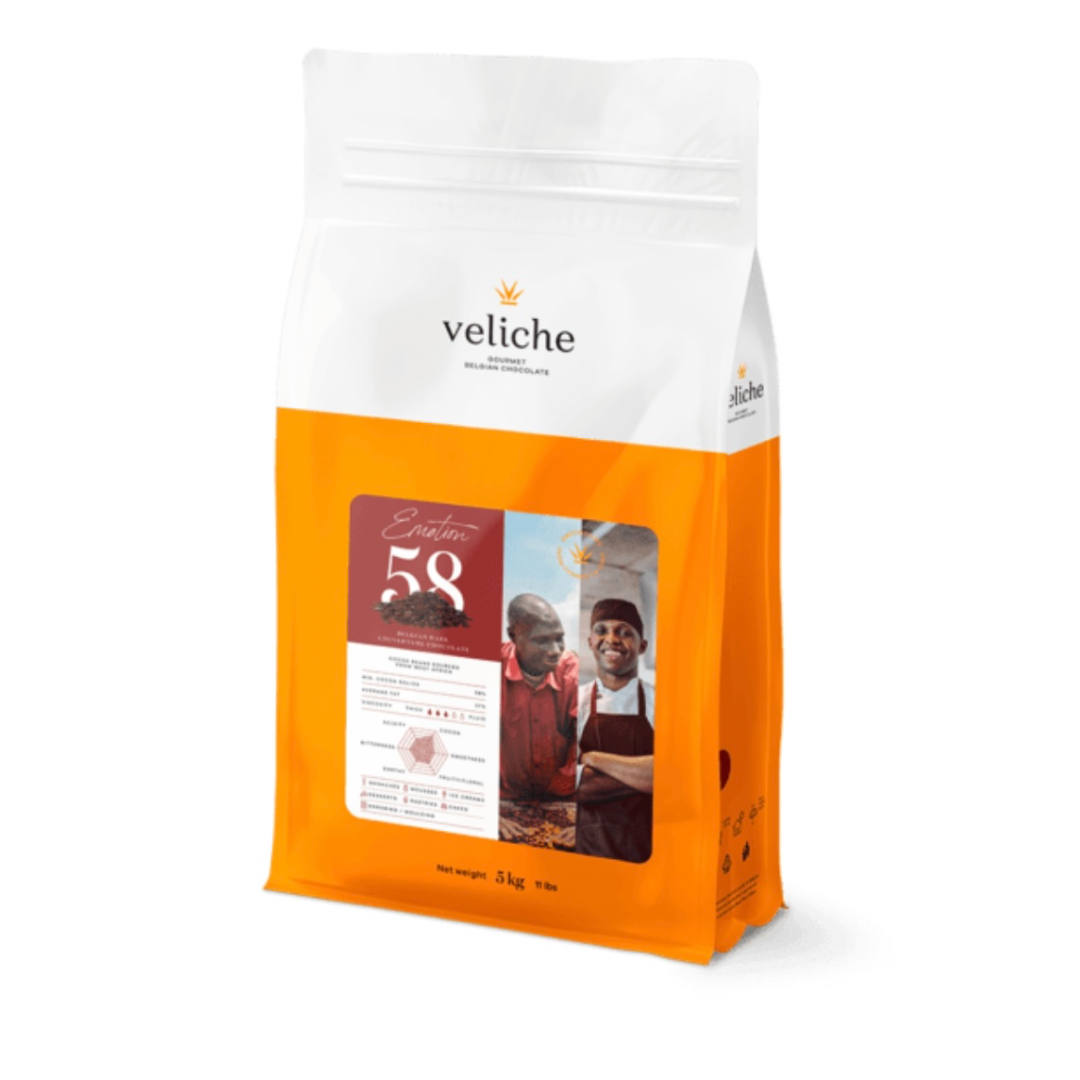 Шоколад чорний 58% Veliche Temptation  1кг