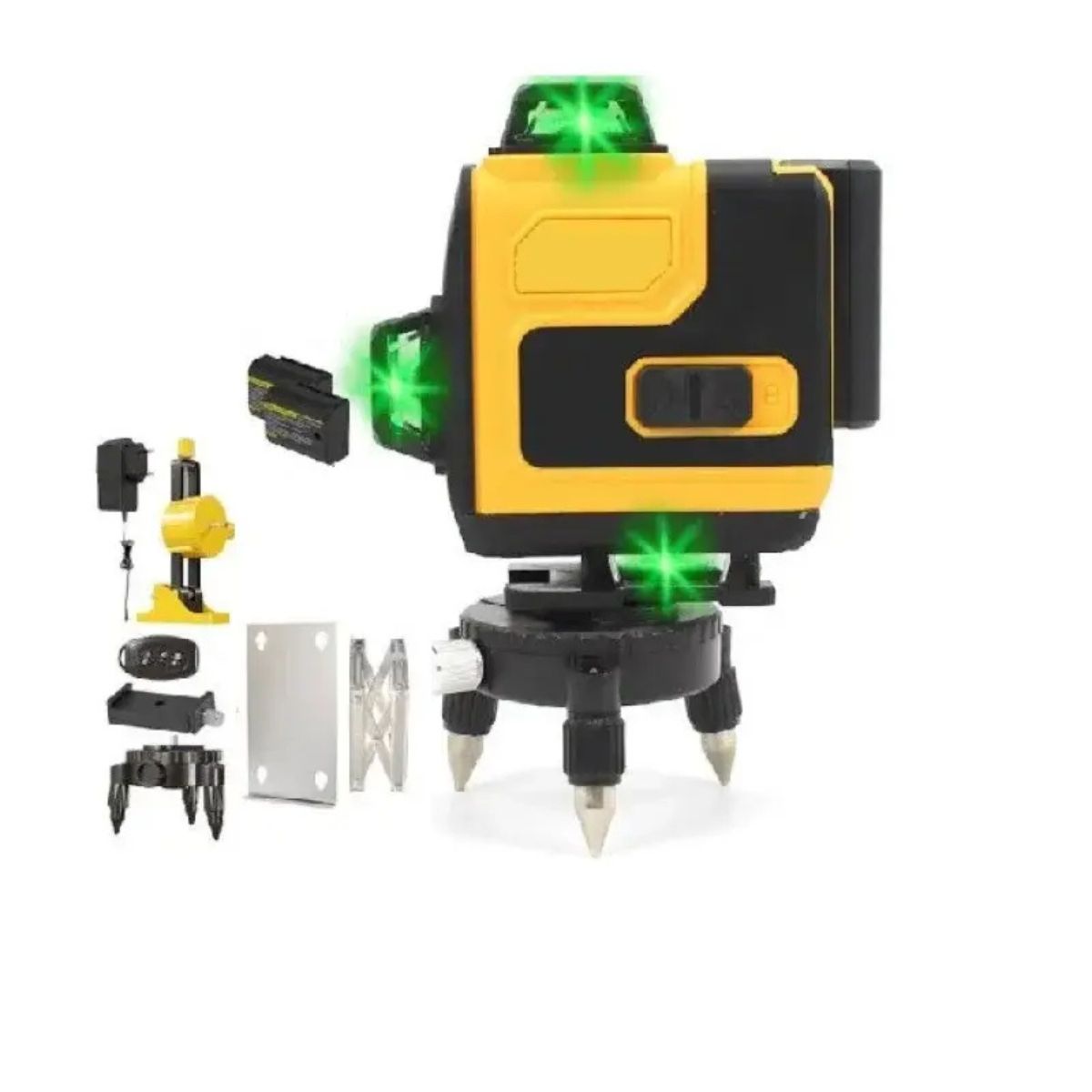 Акумуляторний лазерний нівелір 4D LUX (16 ліній) + Штатив (Type-C, Led-екран)