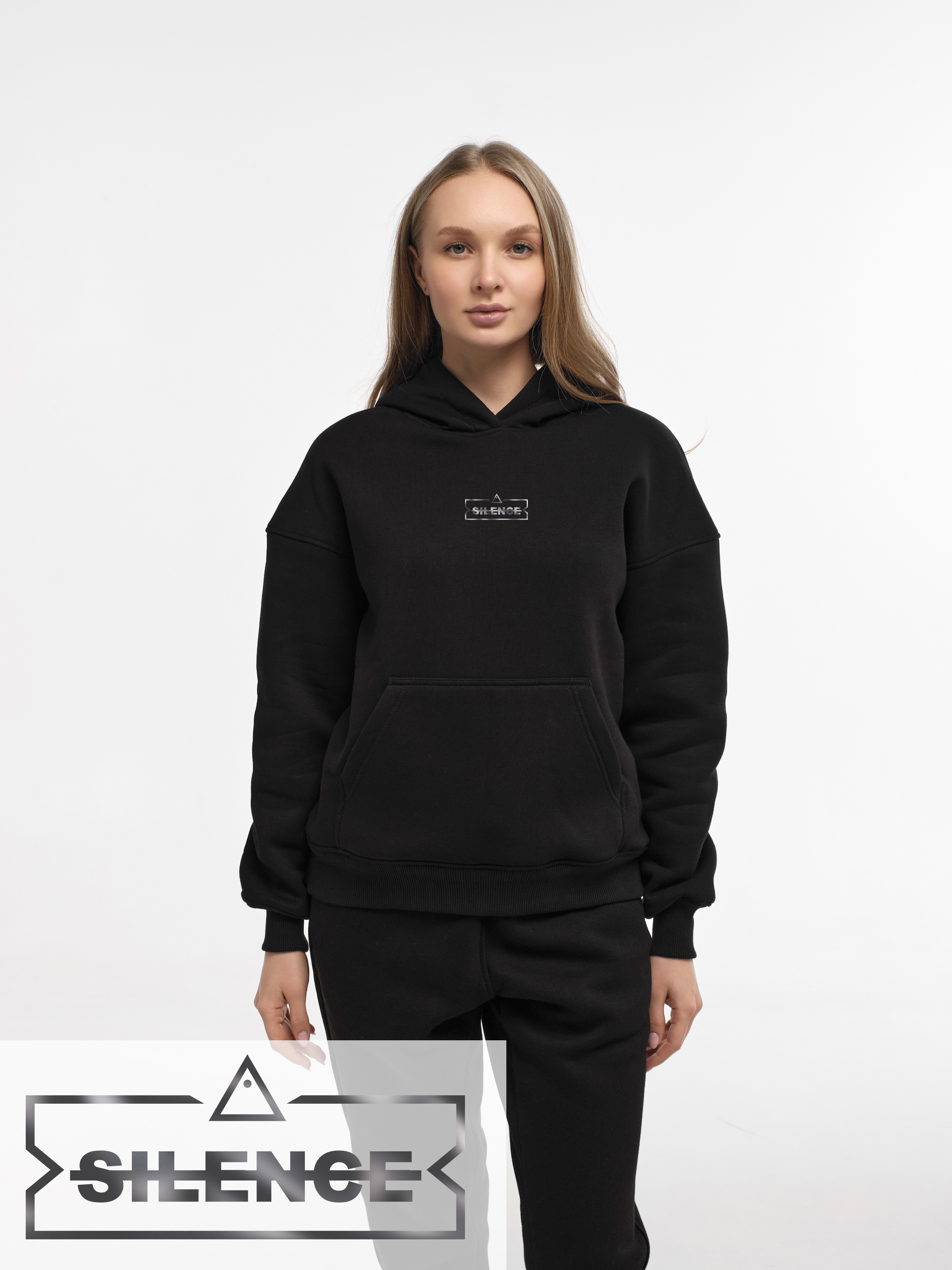 HOODIE "ANTI-SILENCE" | POCKET | BLACK EMOTION | XH1
