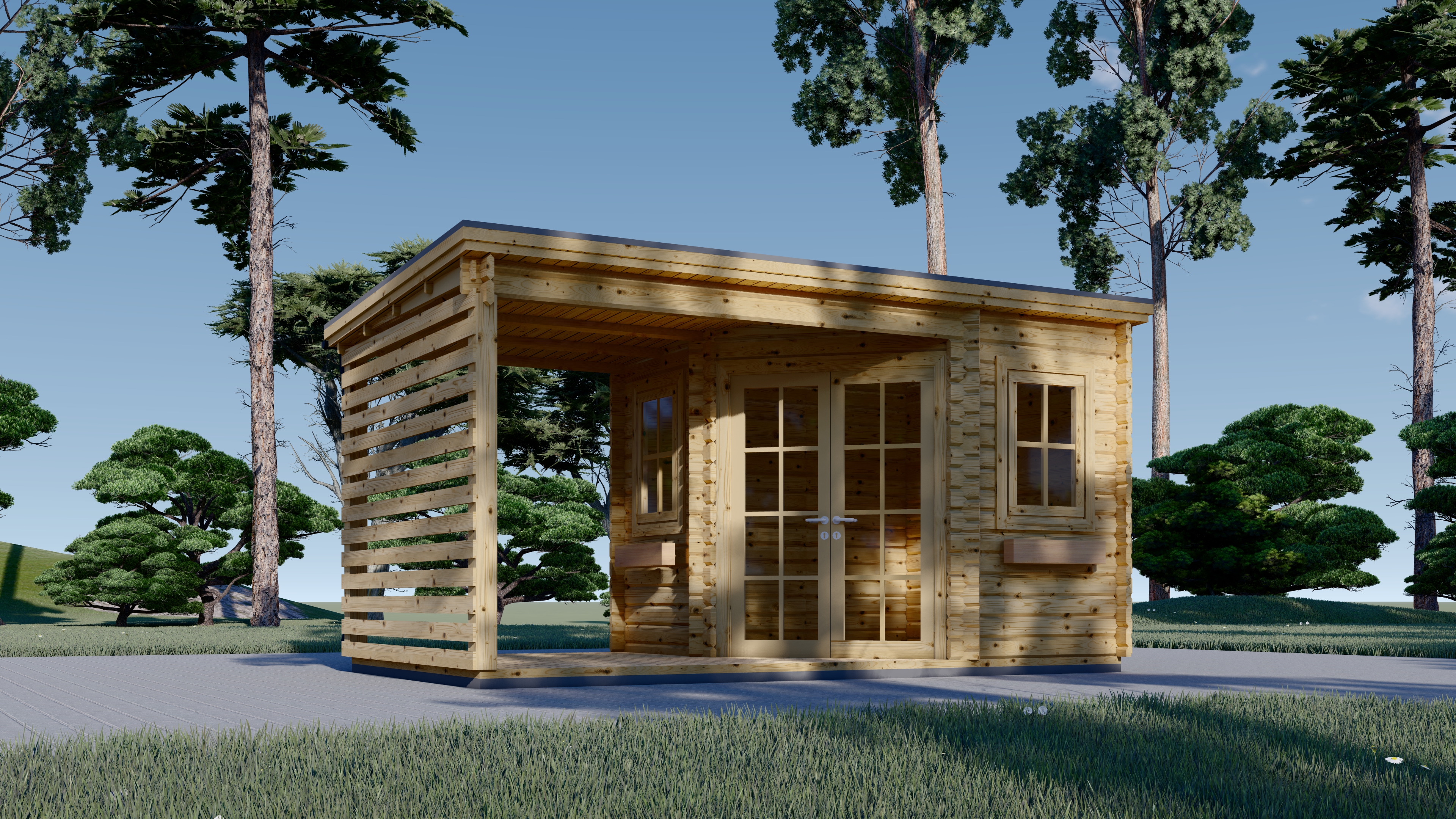 Caseta de jardín de madera Ayana 5x3