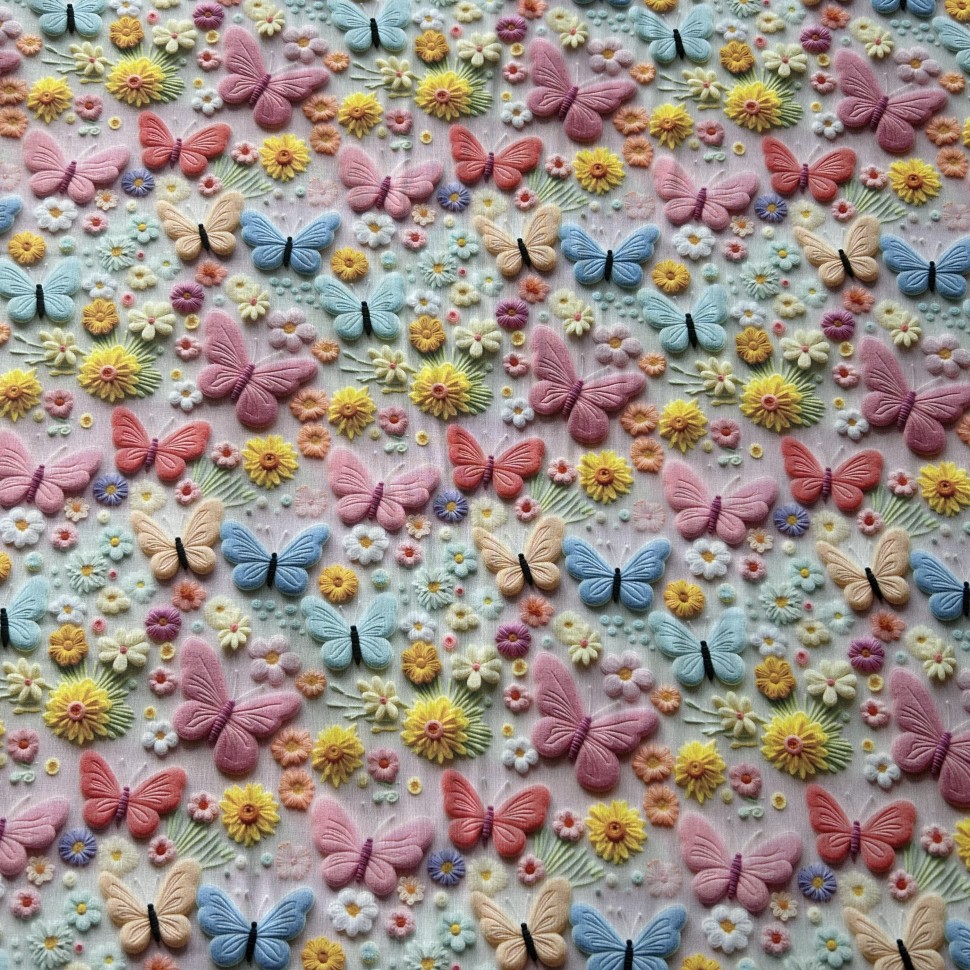 Тканина Поплін - Метелик