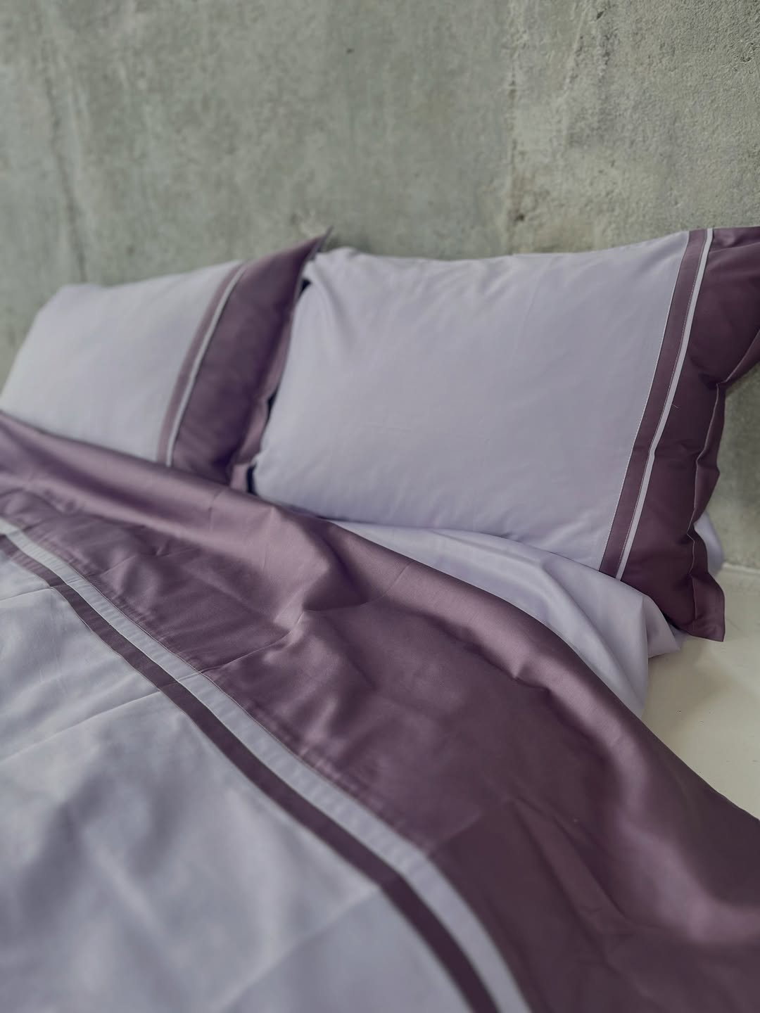 Постільна білизна з сатину, колір Лаванда & Баклажан
