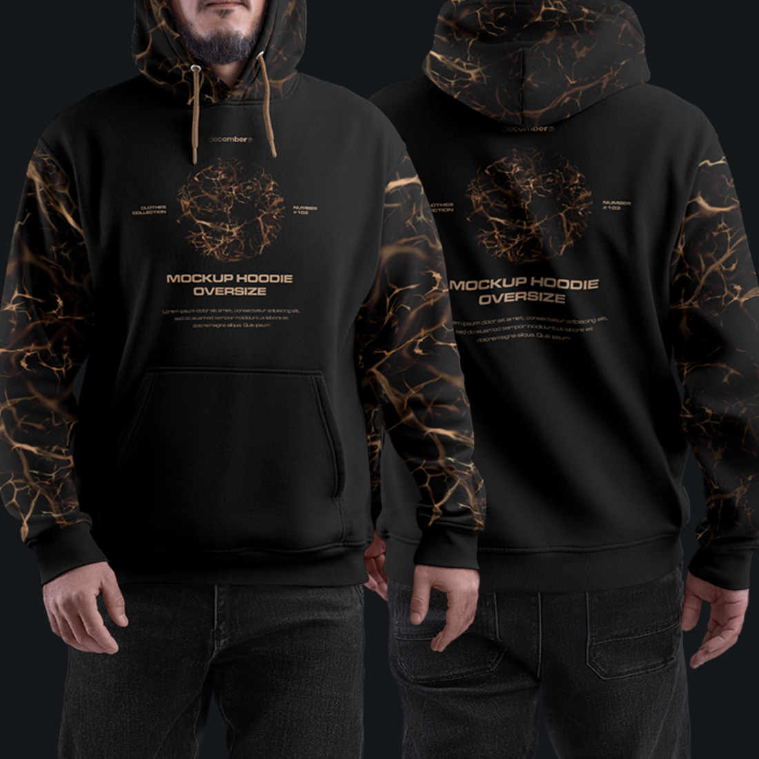 4 Mockups Oversize Hoodies