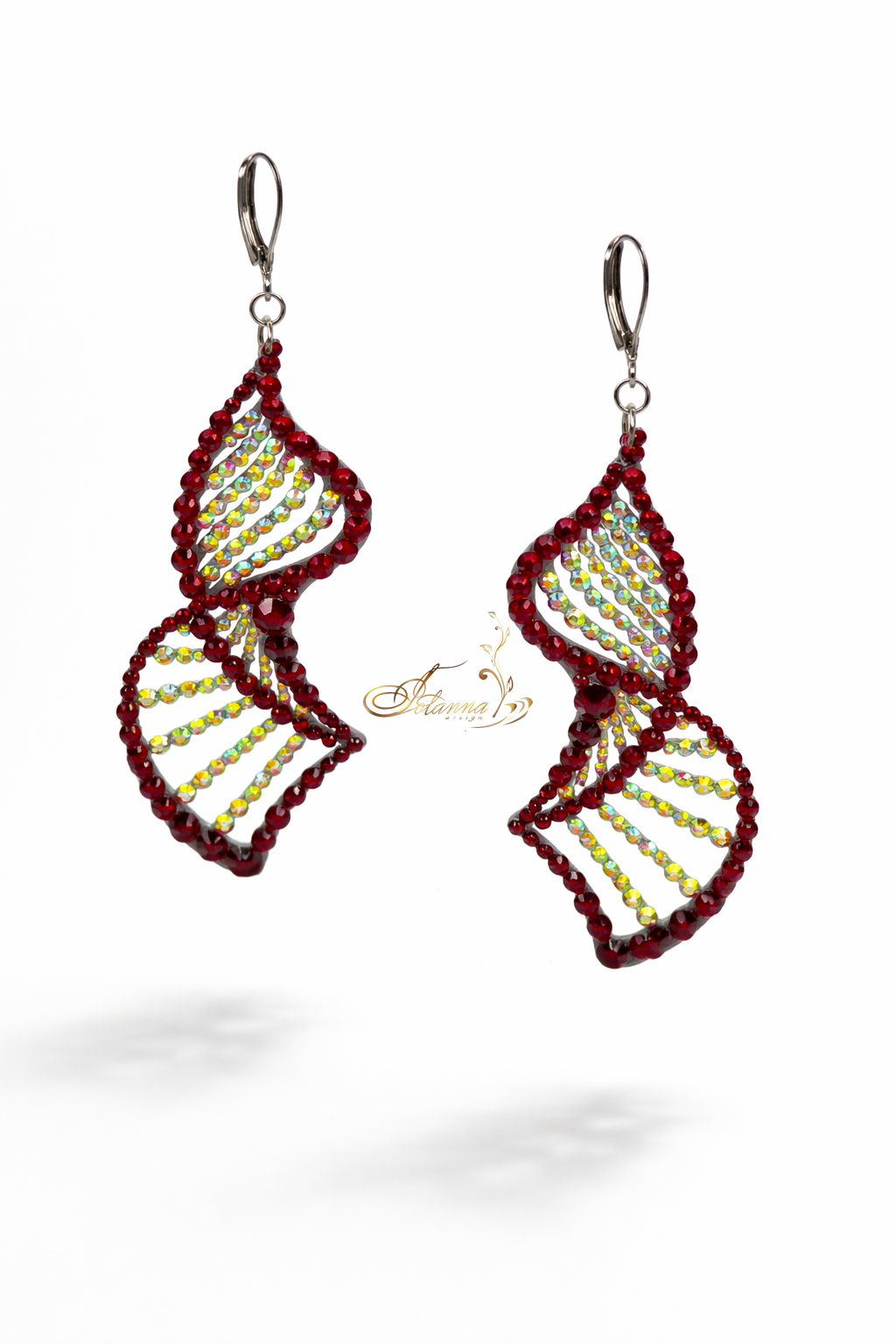 Red Crystal Dance Earrings
