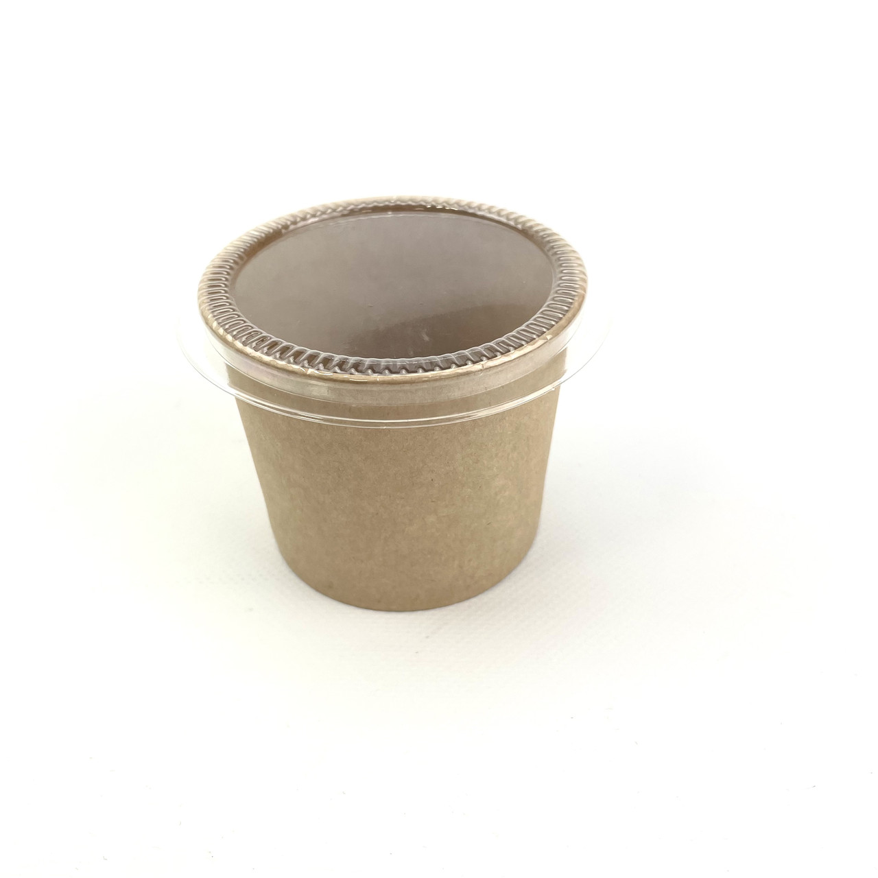 Контейнер паперовий для морозива з кришкою 280 мл КРАФТ (100 шт упаковка)